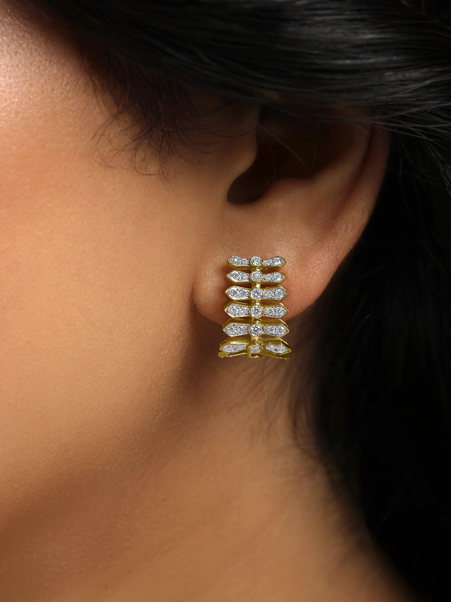 Aria Stacked Diamond Earrings
