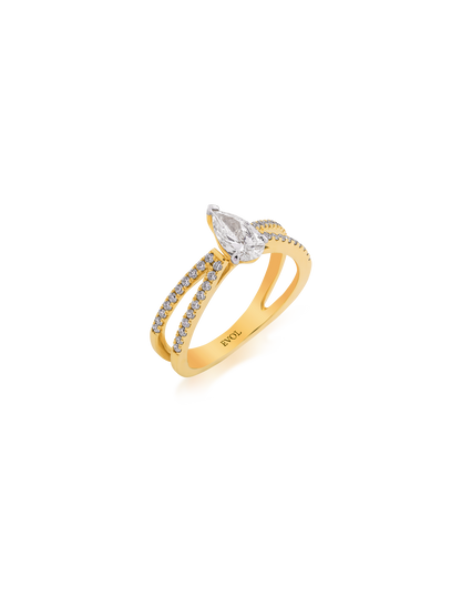 Celeste Split Band Diamond Ring