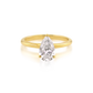 Halo Pear Diamond Ring