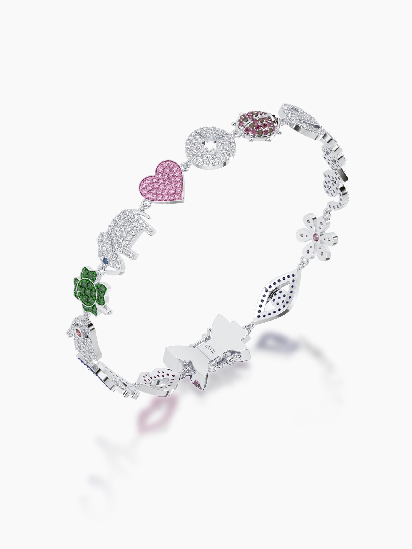Modern Multi-Motif Diamond Bracelet
