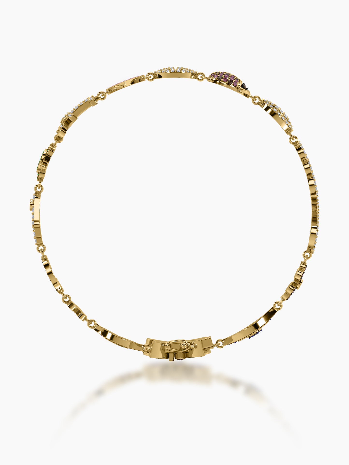 Modern Multi-Motif Diamond Bracelet