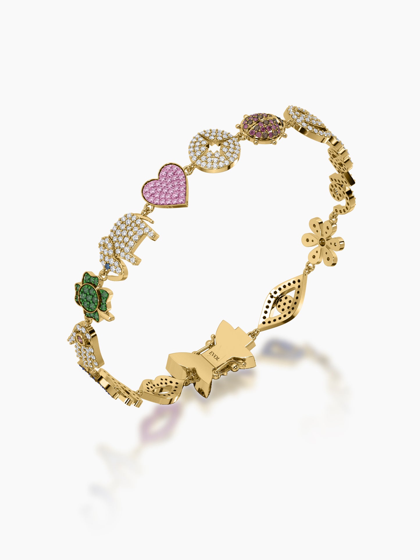 Modern Multi-Motif Diamond Bracelet