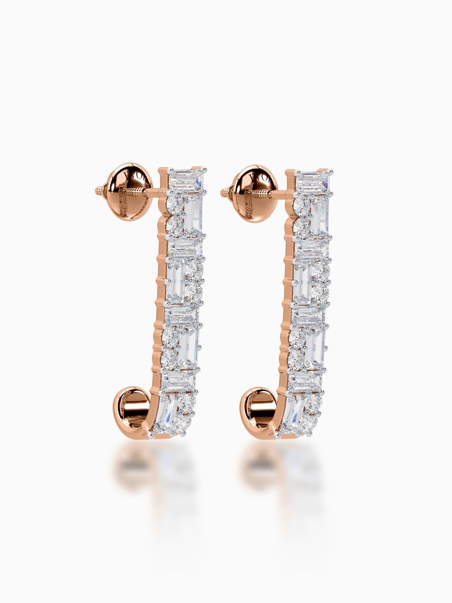 Crystaline diamond earrings