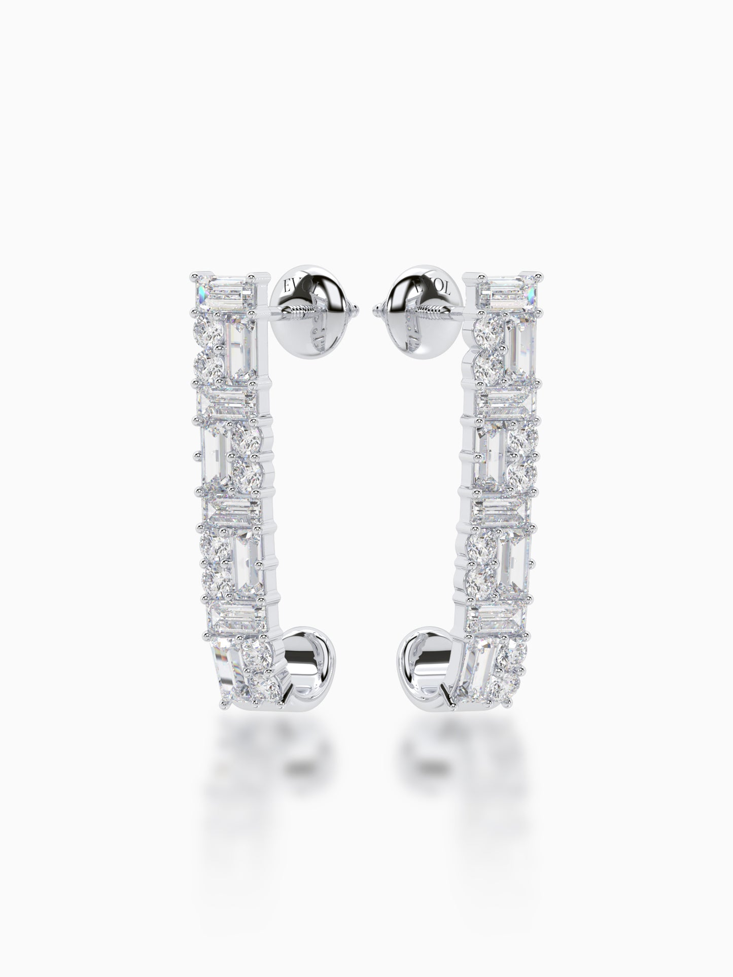 Crystaline diamond earrings