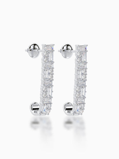 Crystaline diamond earrings