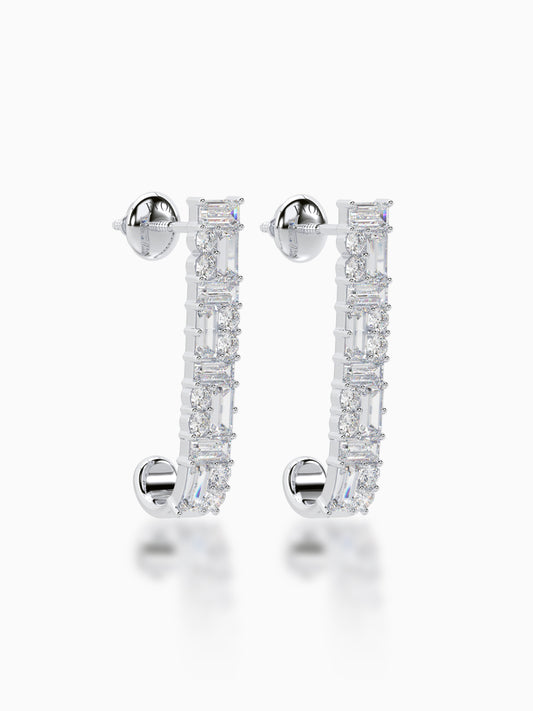 Crystaline diamond earrings