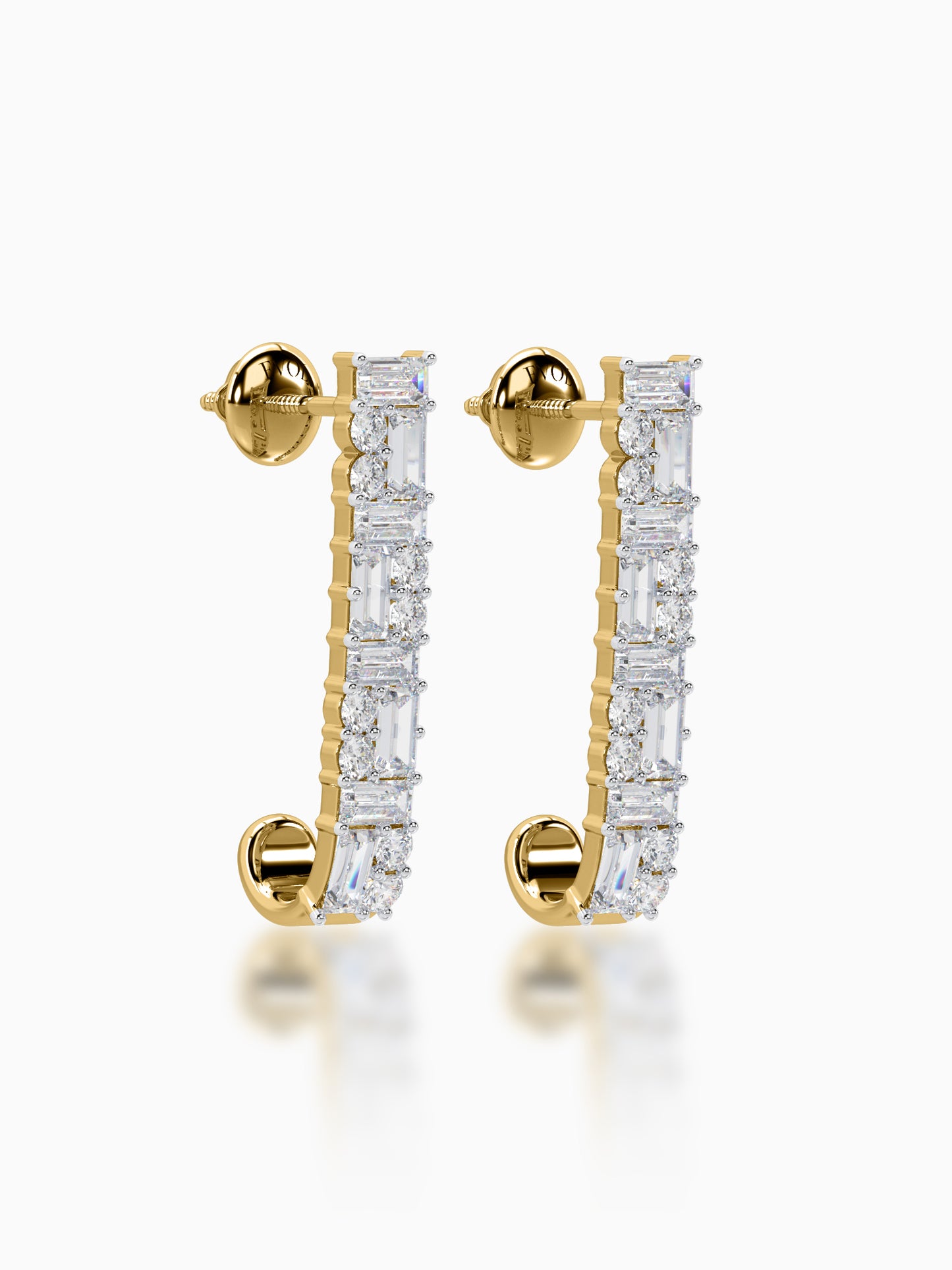 Crystaline diamond earrings