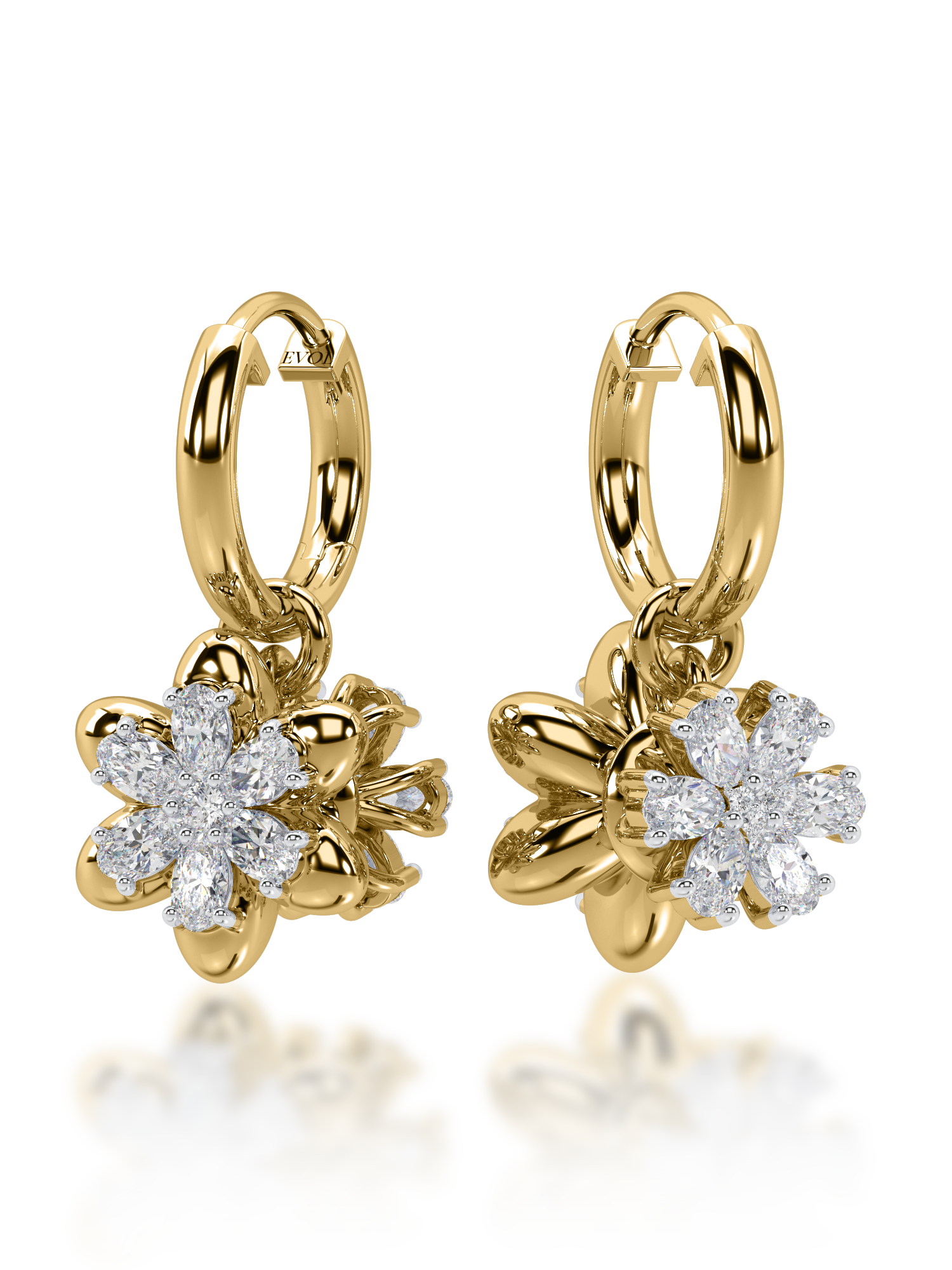 Yin & Yang Diamond Earrings - Evol Jewels