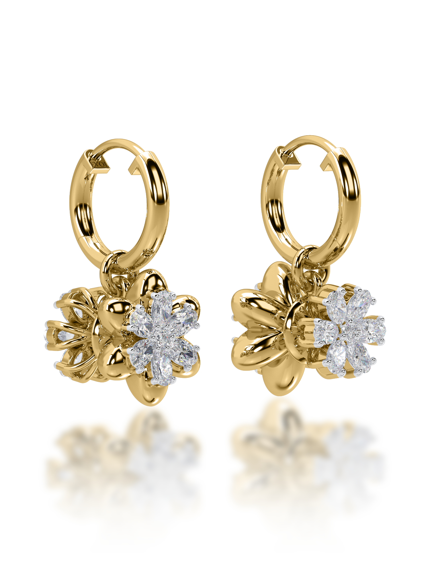 Yin & Yang Diamond Earrings - Evol Jewels