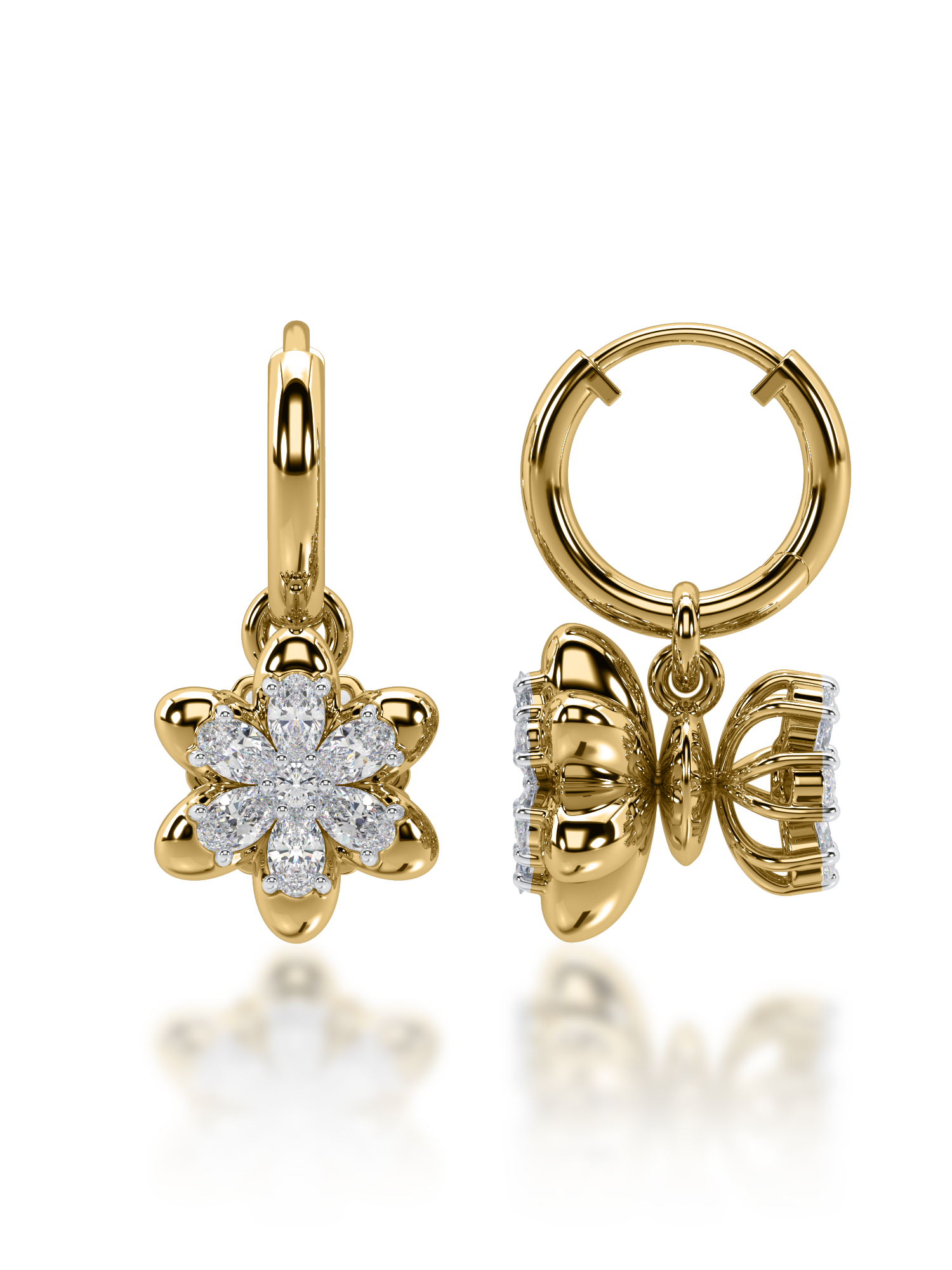 Yin & Yang Diamond Earrings - Evol Jewels