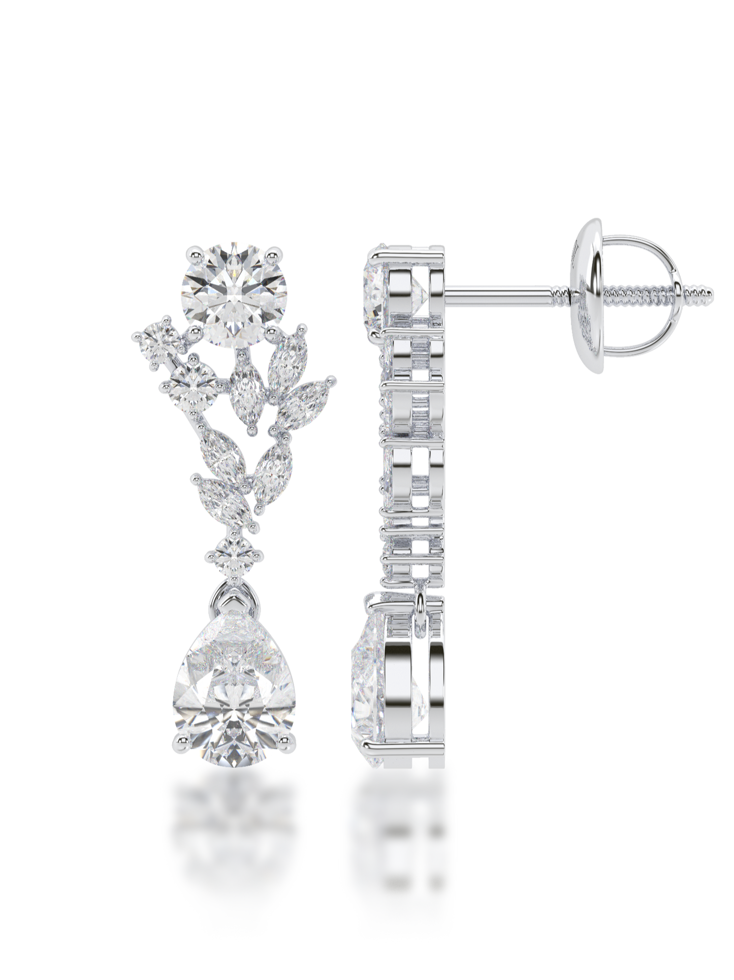 Enchanted Garden Diamond Drop Earrings