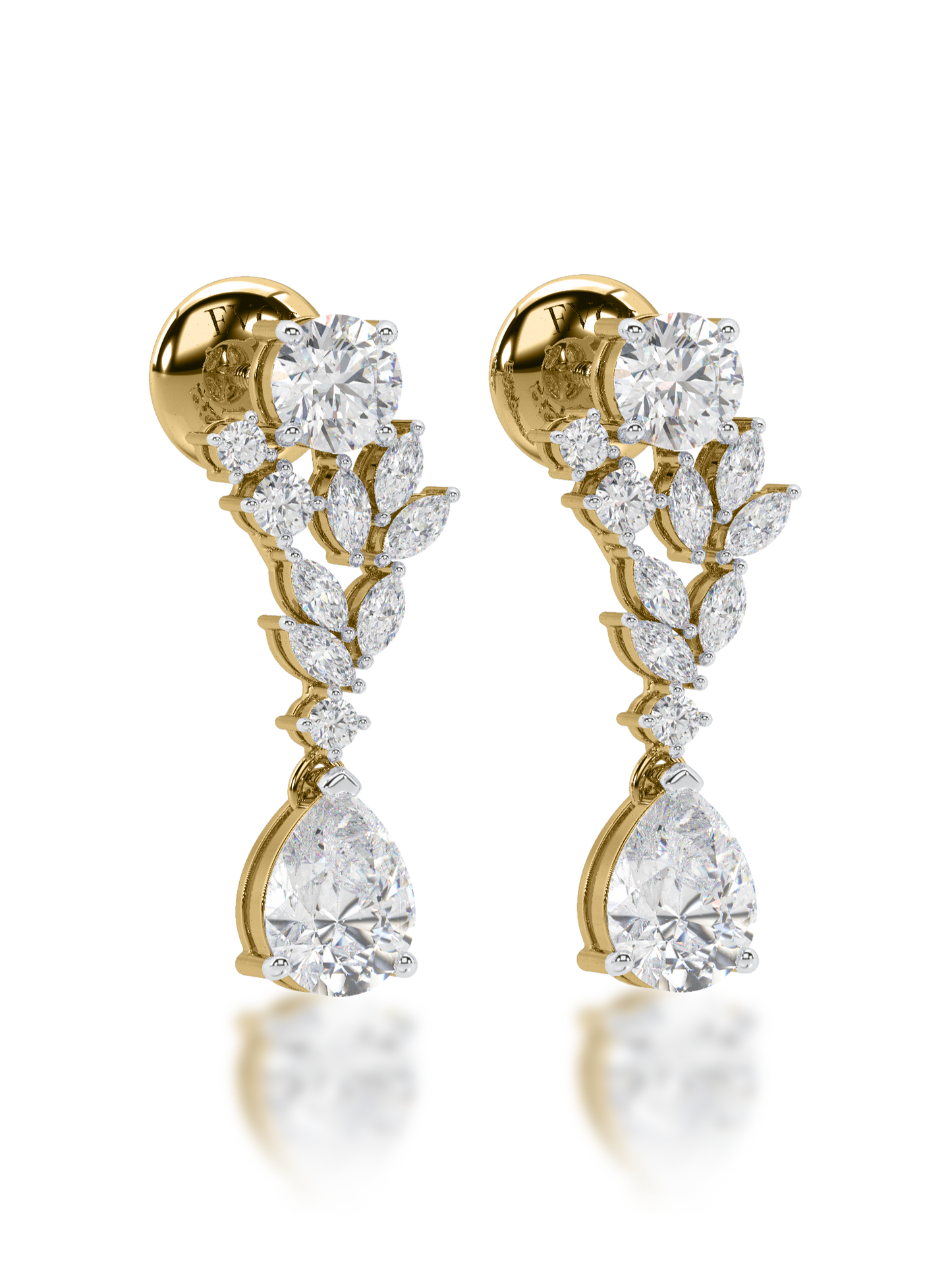 Enchanted Garden Diamond Drop Earrings