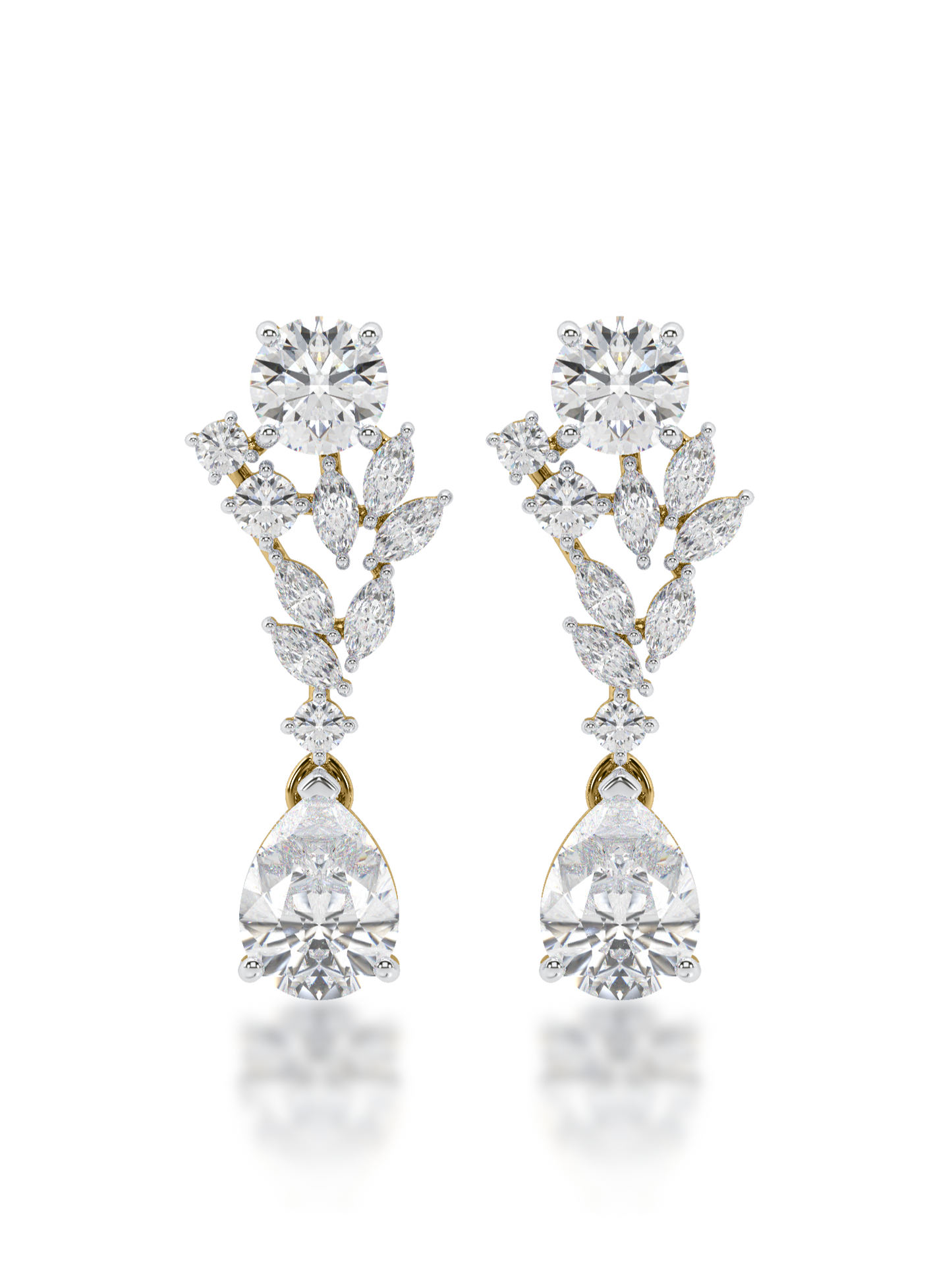 Enchanted Garden Diamond Drop Earrings