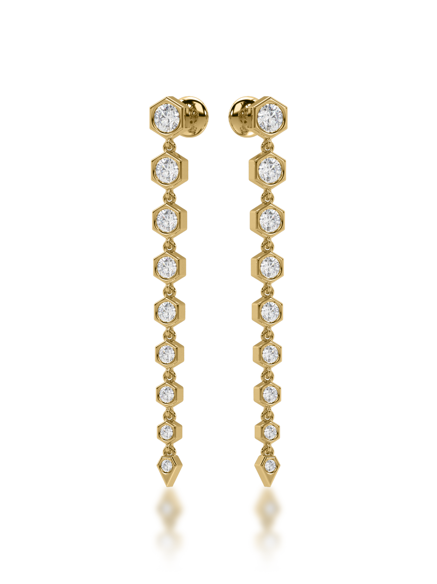 Starlit Symphony Diamond Drop Earrings