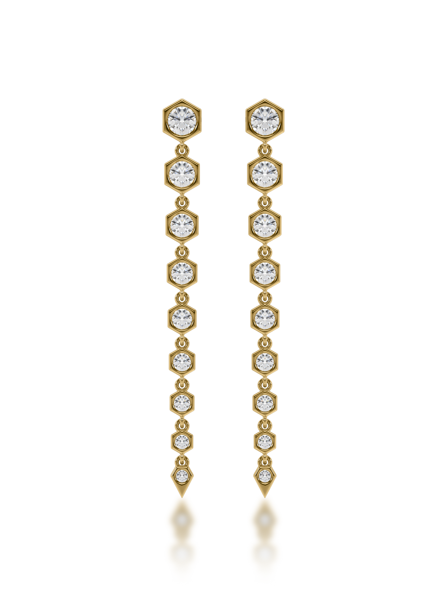 Starlit Symphony Diamond Drop Earrings