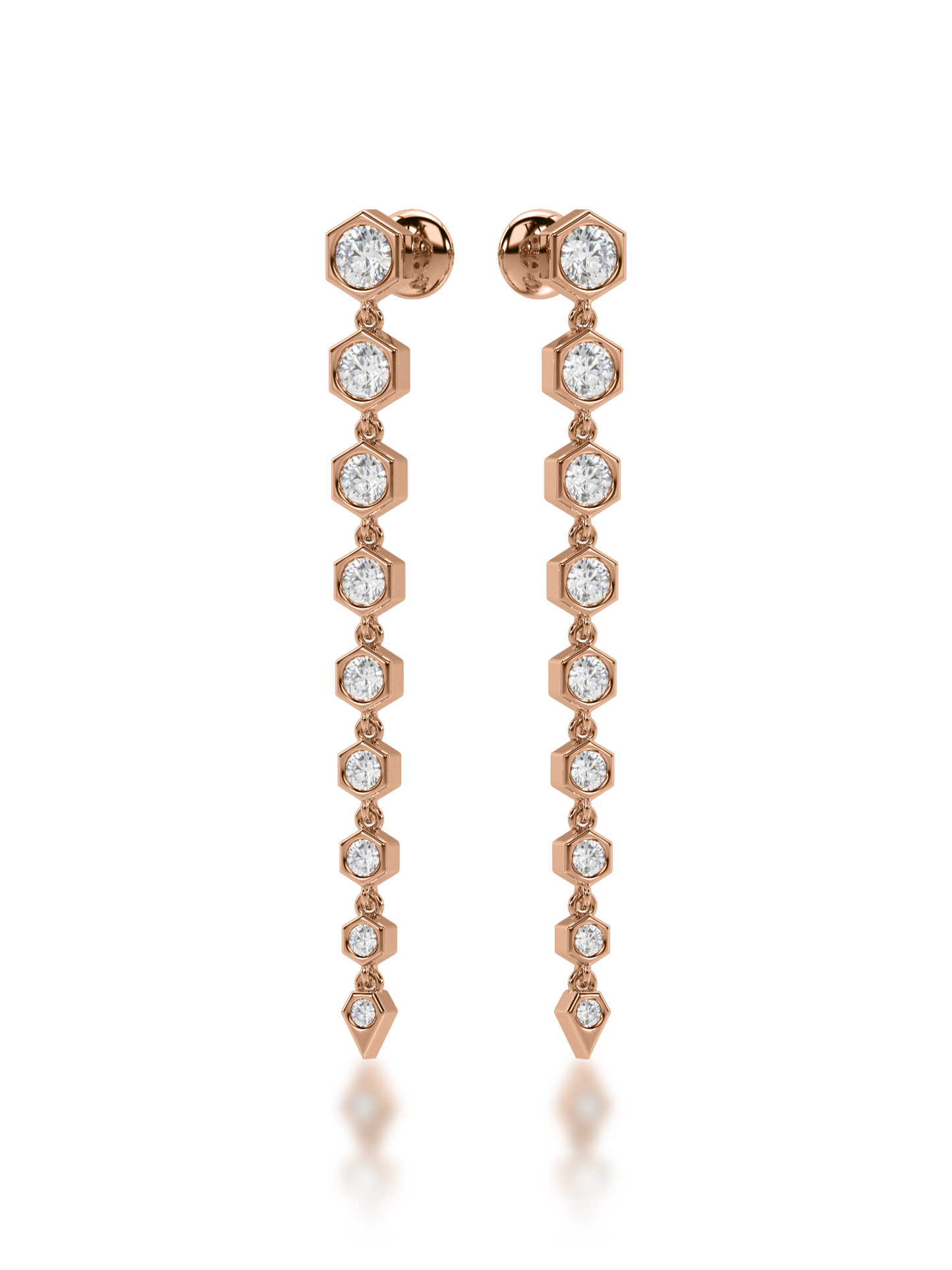 Starlit Symphony Diamond Drop Earrings