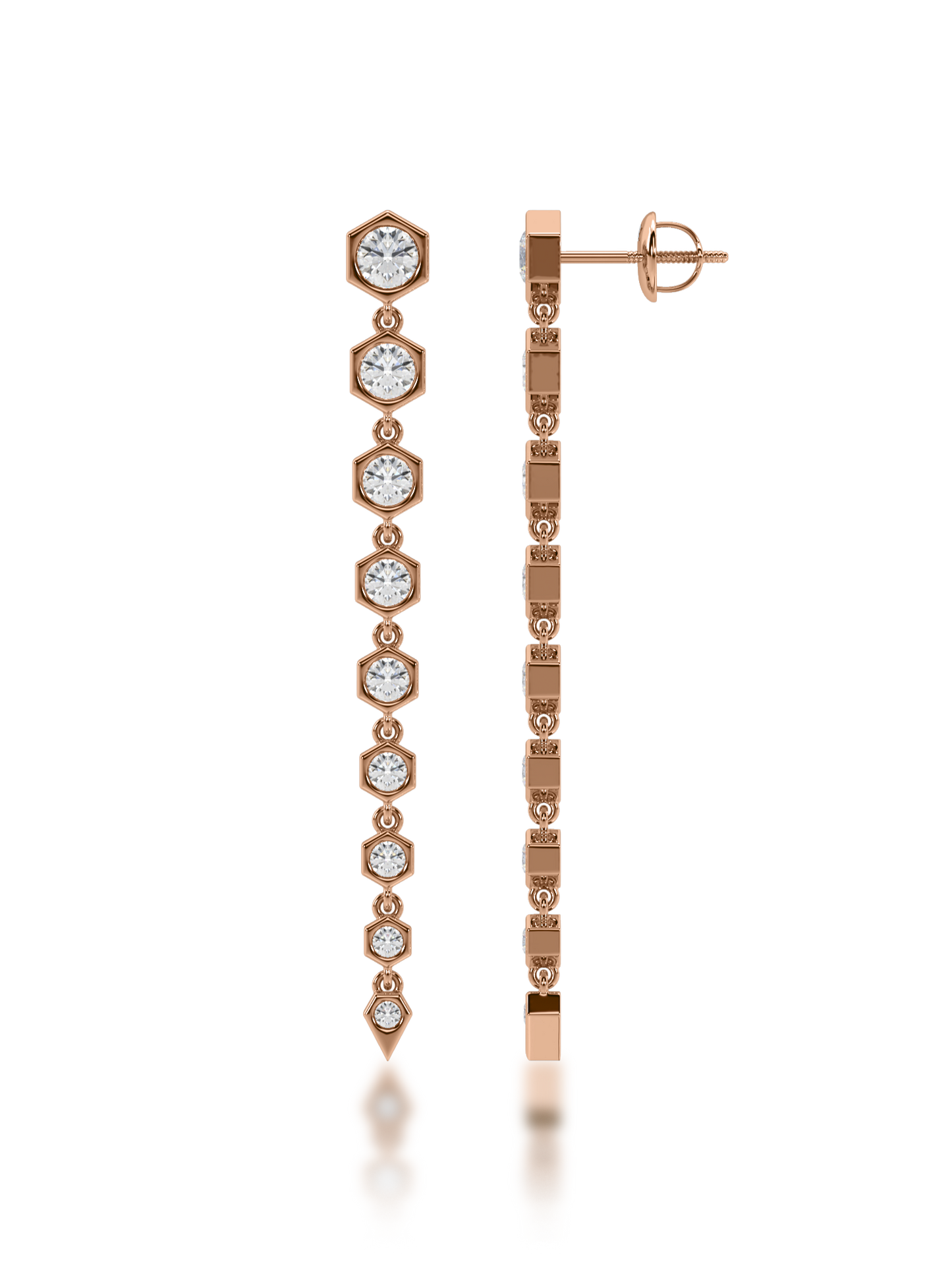 Starlit Symphony Diamond Drop Earrings