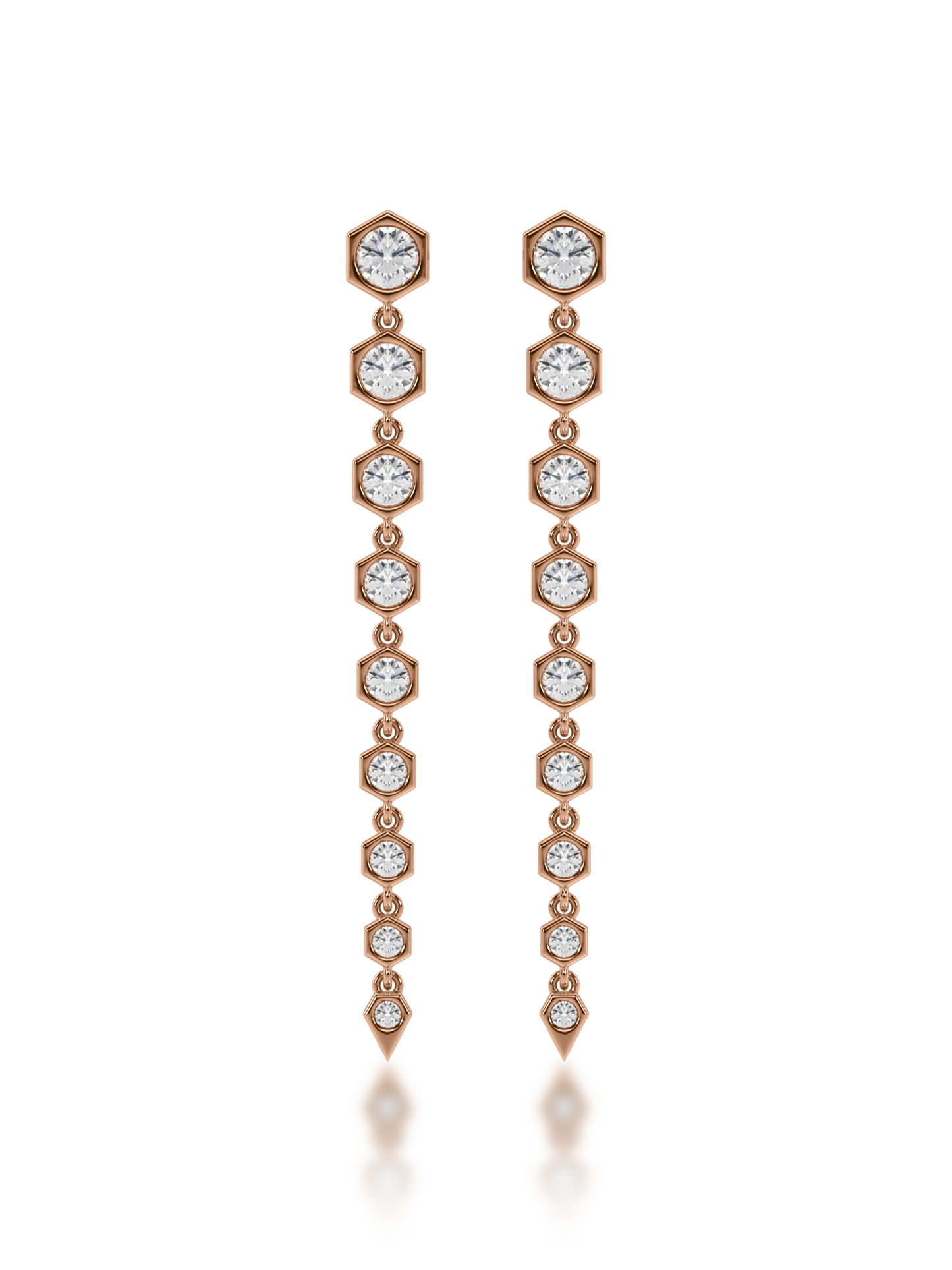 Starlit Symphony Diamond Drop Earrings