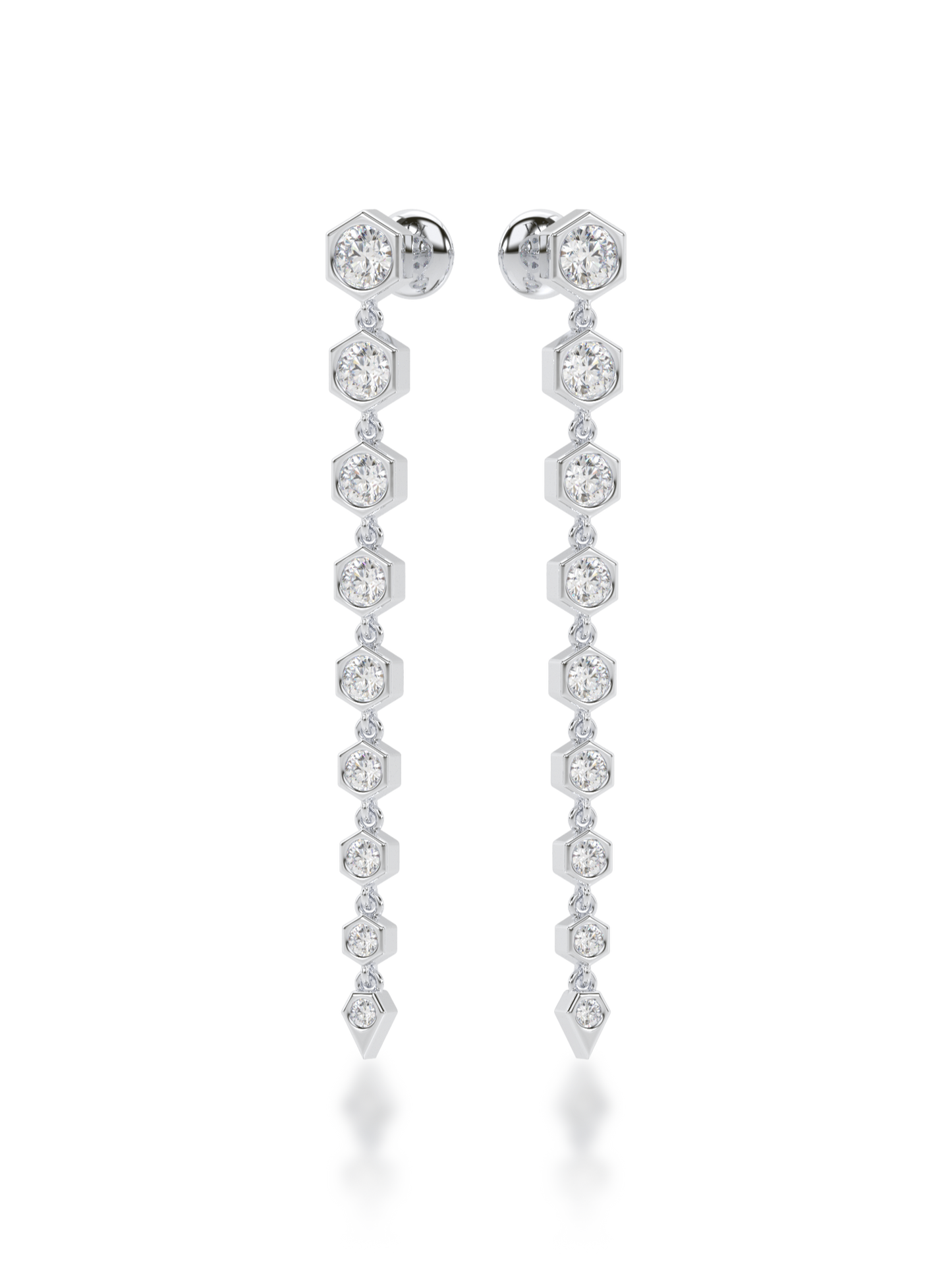 Starlit Symphony Diamond Drop Earrings