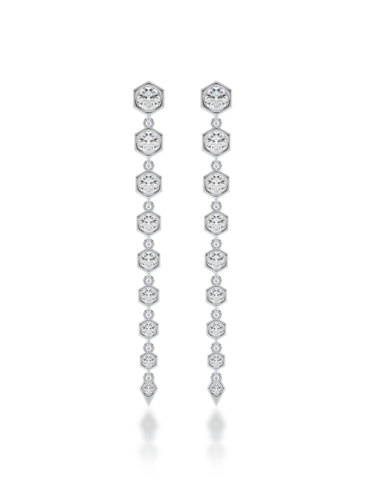 Starlit Symphony Diamond Drop Earrings