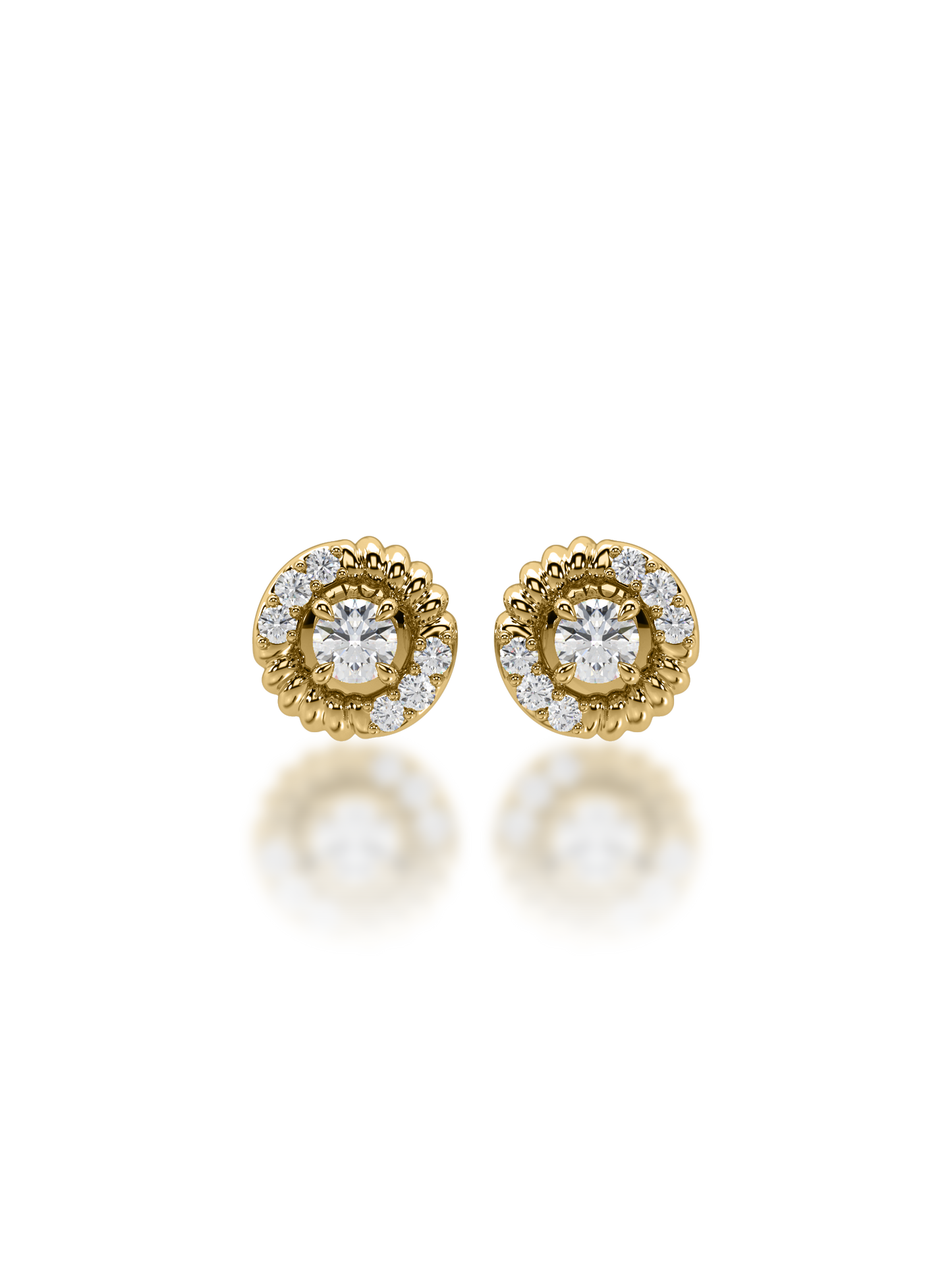 Rosette Diamond Earrings