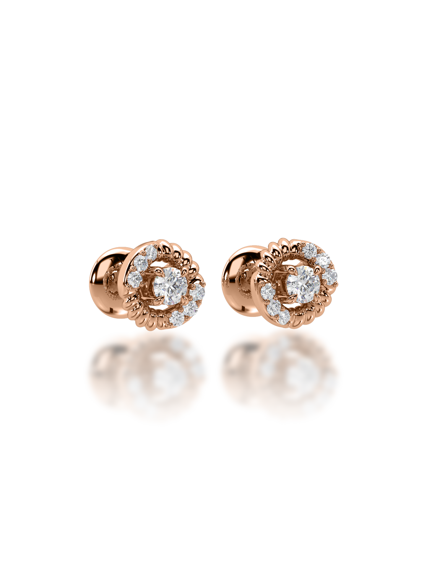 Rosette Diamond Earrings