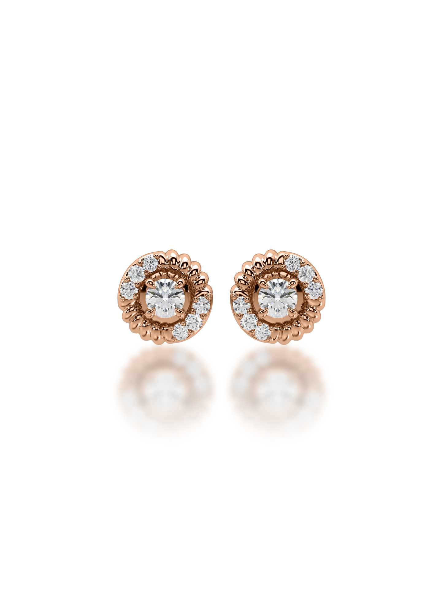 Rosette Diamond Earrings