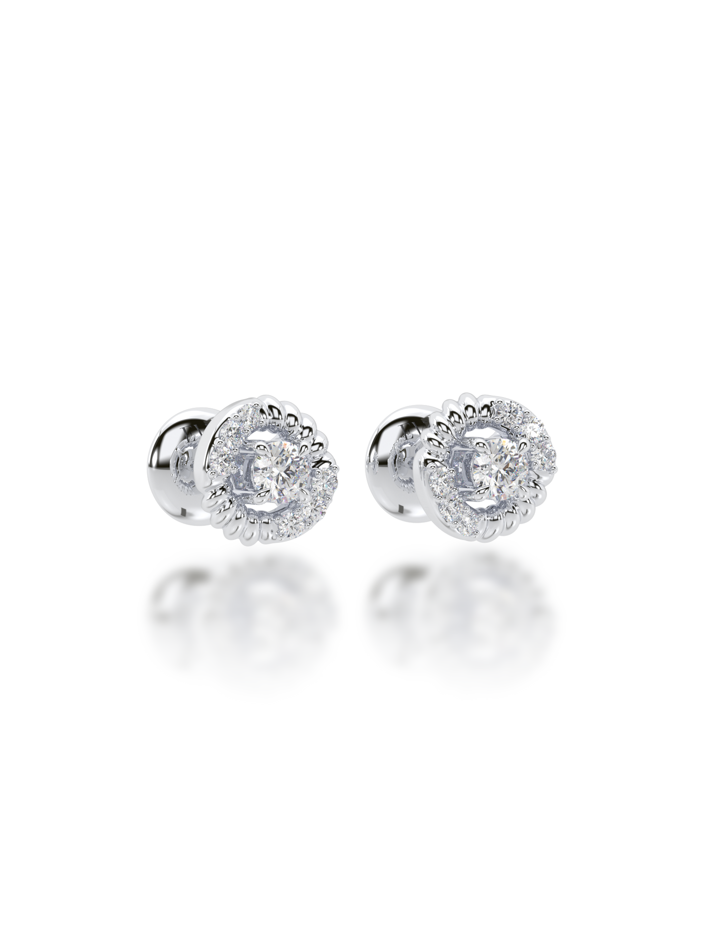 Rosette Diamond Earrings