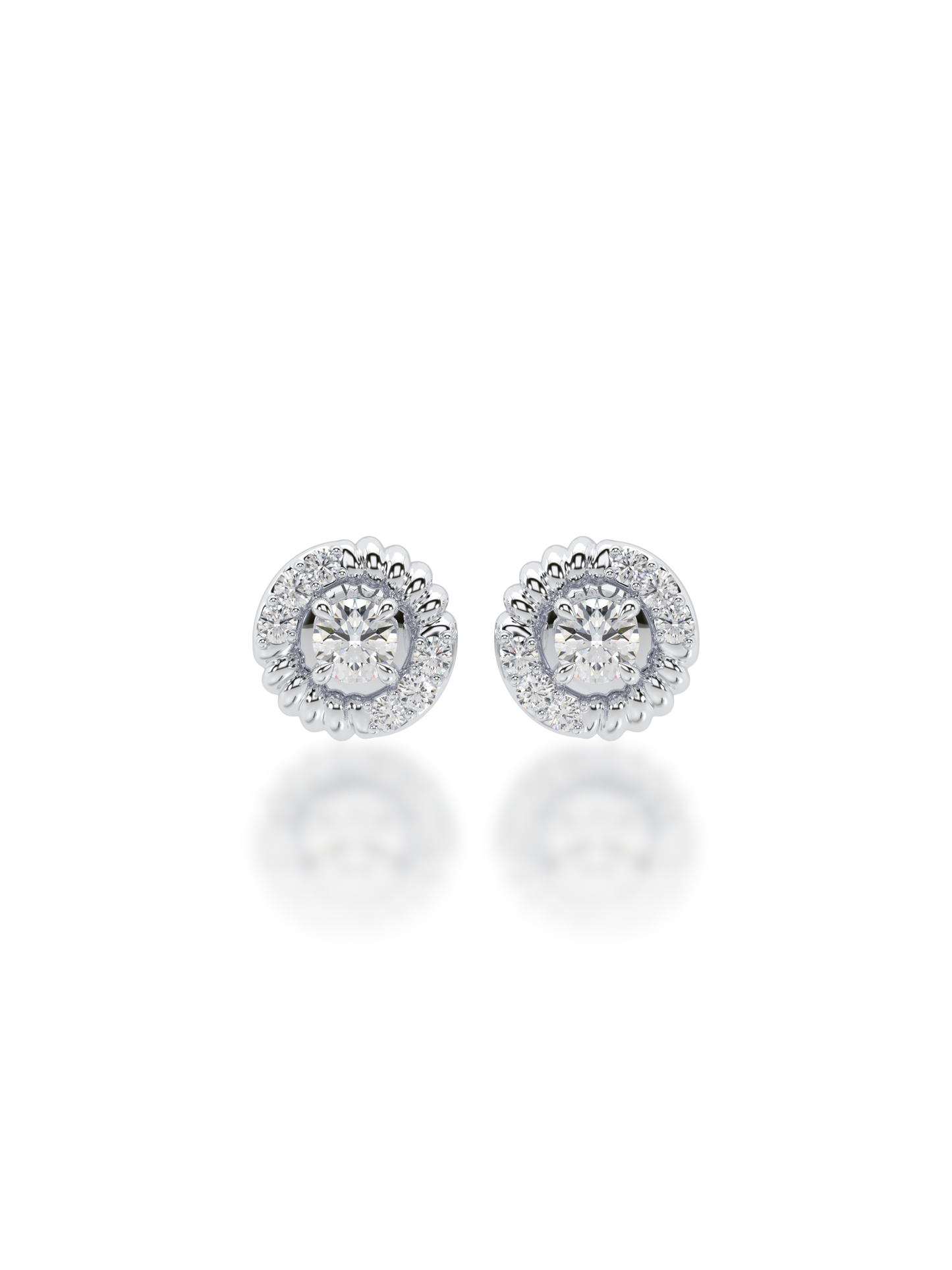 Rosette Diamond Earrings