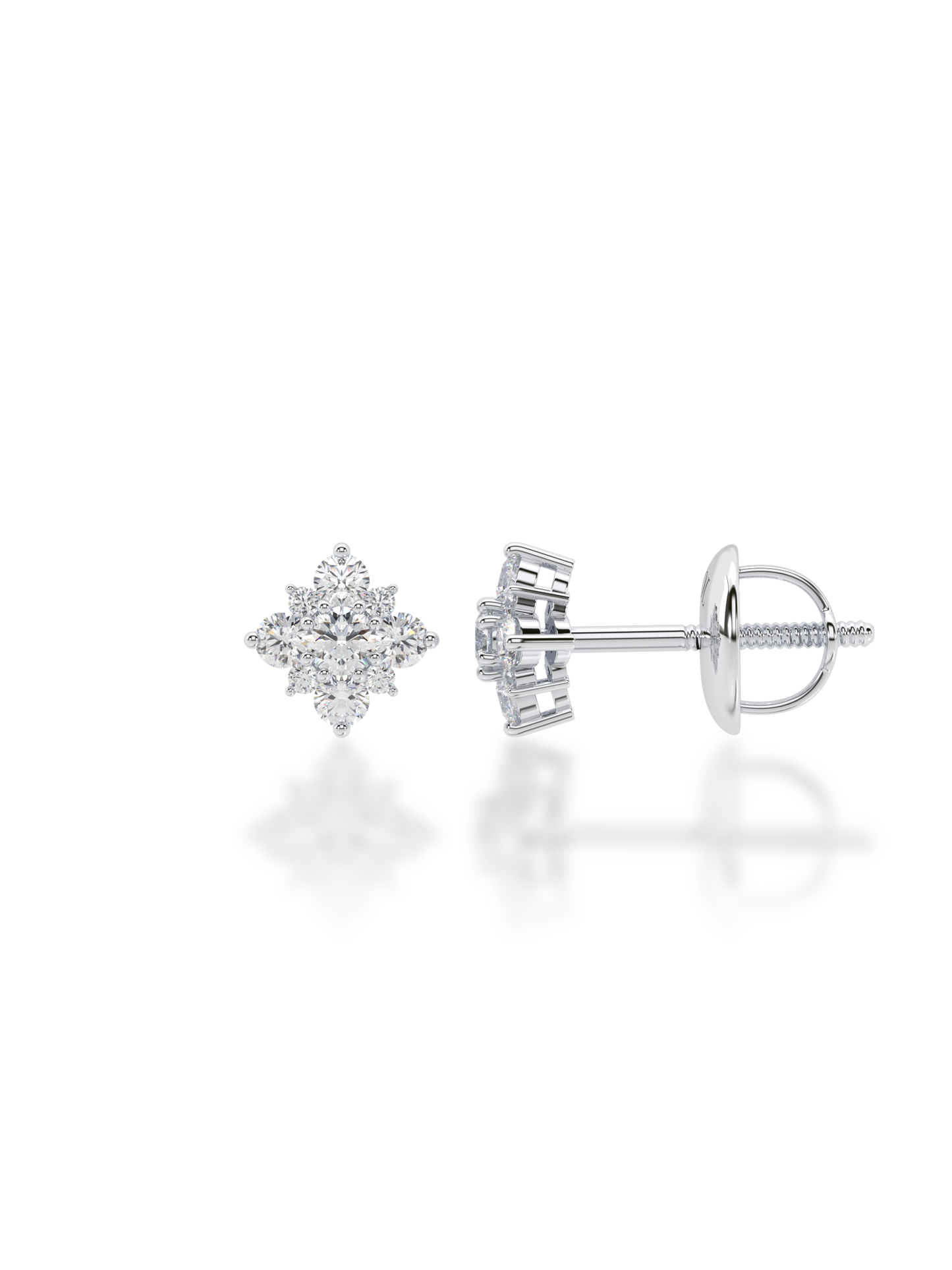 Ornate Star Diamond Earrings