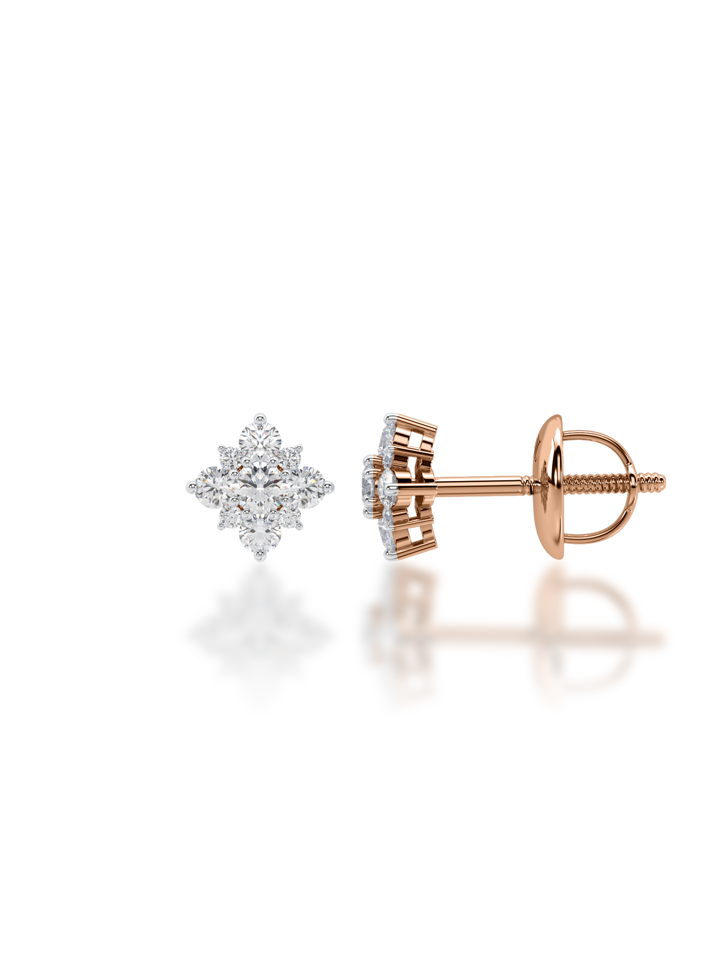 Ornate Star Diamond Earrings