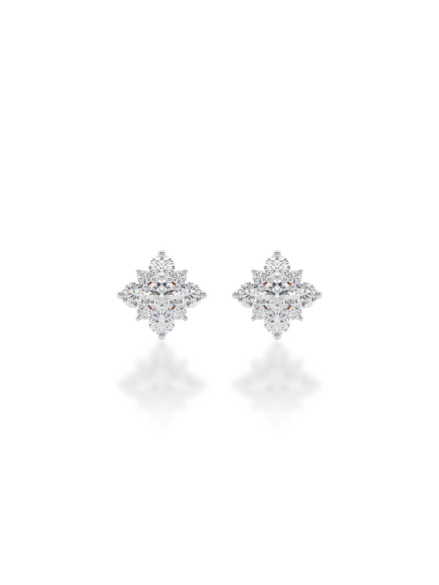 Ornate Star Diamond Earrings