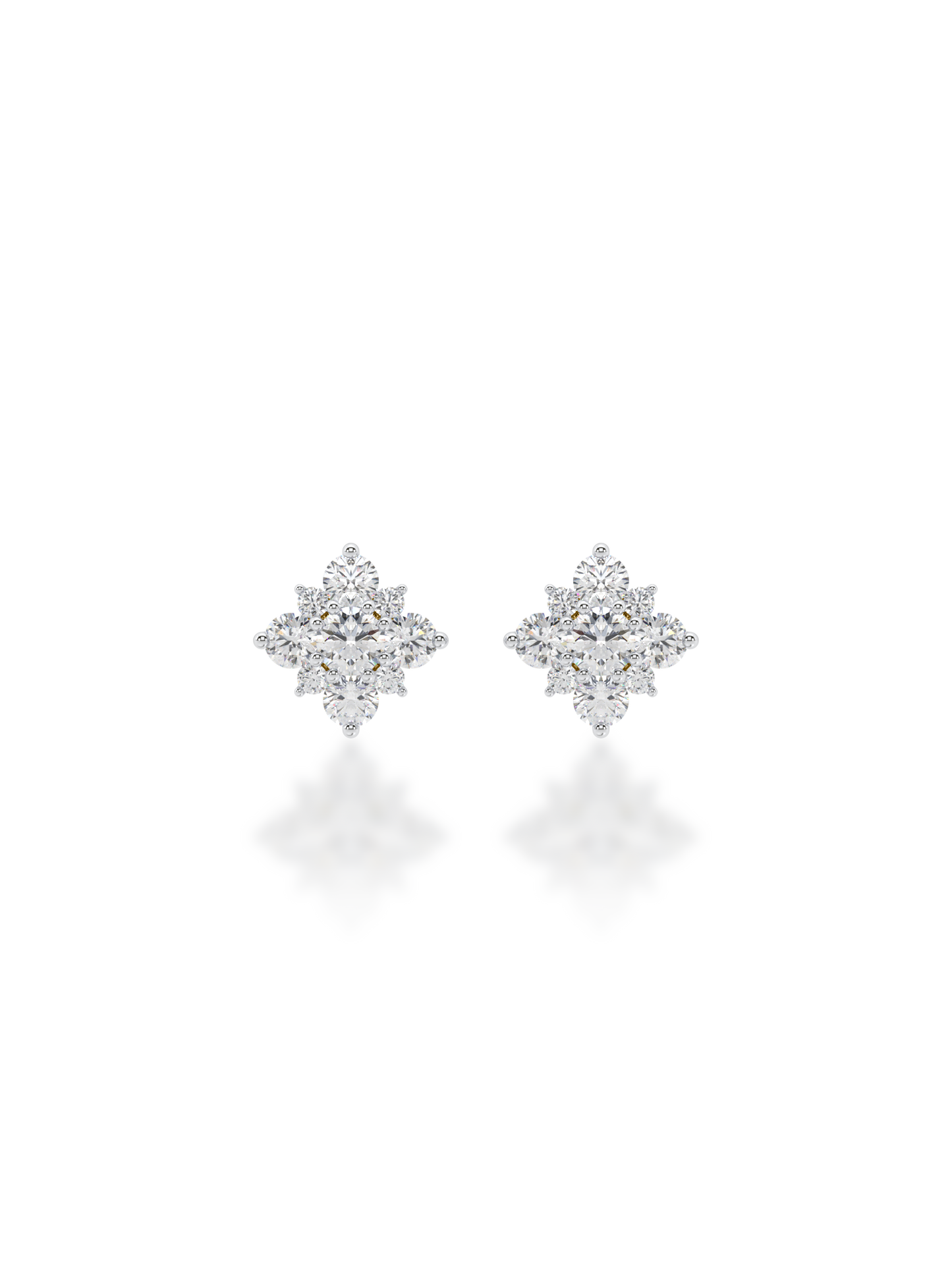 Ornate Star Diamond Earrings