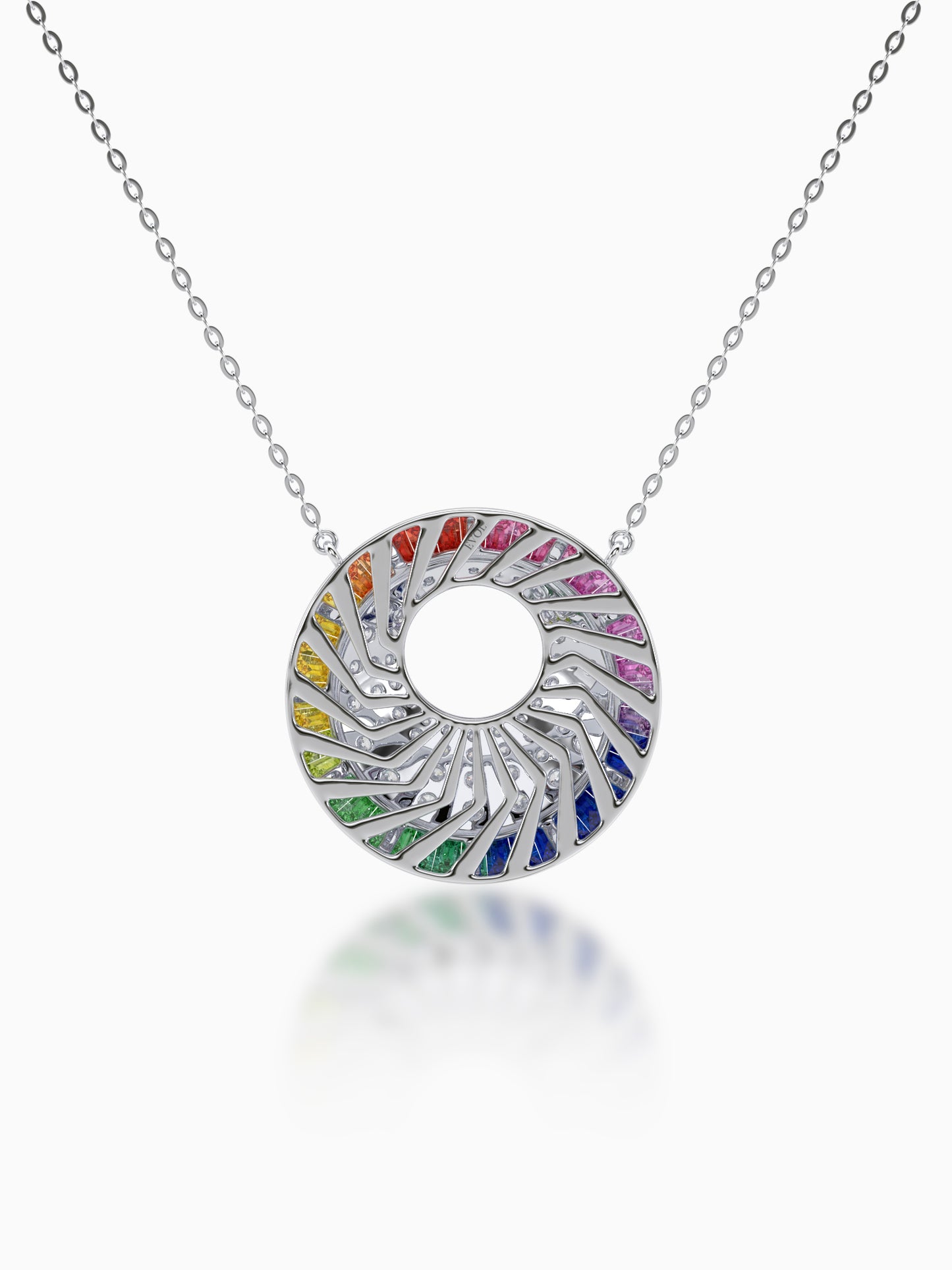 Rainbow Ferris Diamond Pendant