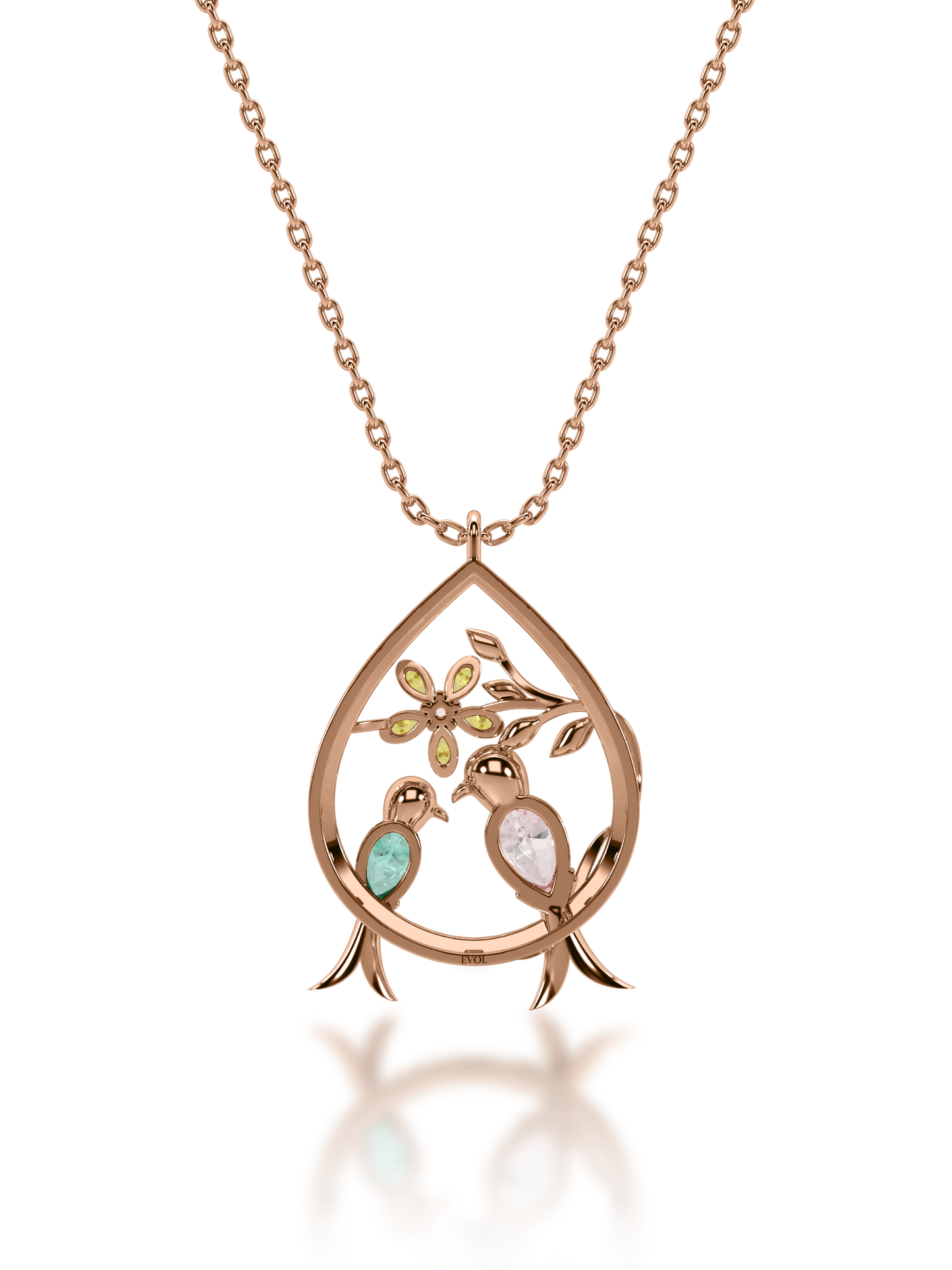 Bloom Pear Medallion Pendant