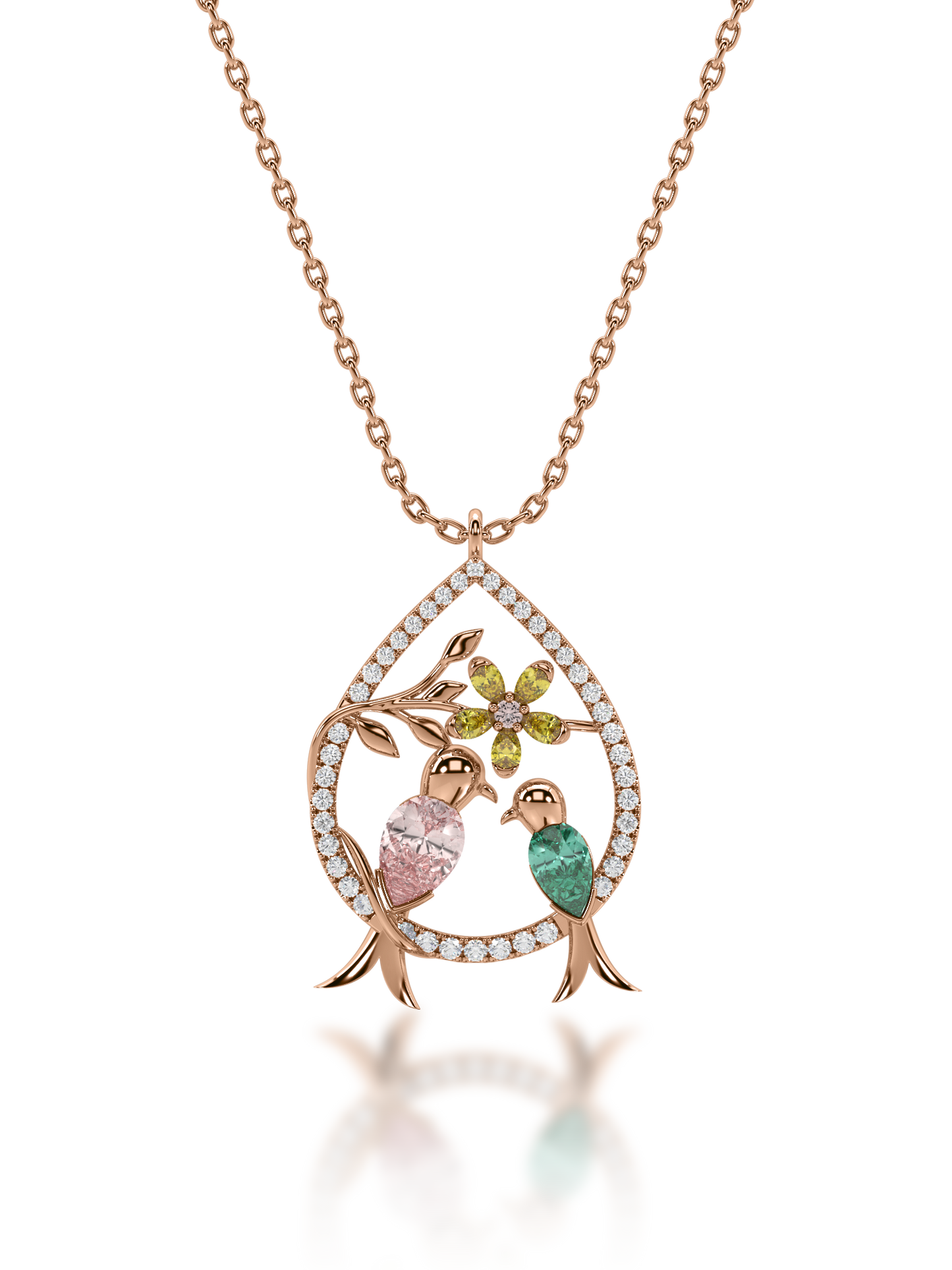 Bloom Pear Medallion Pendant