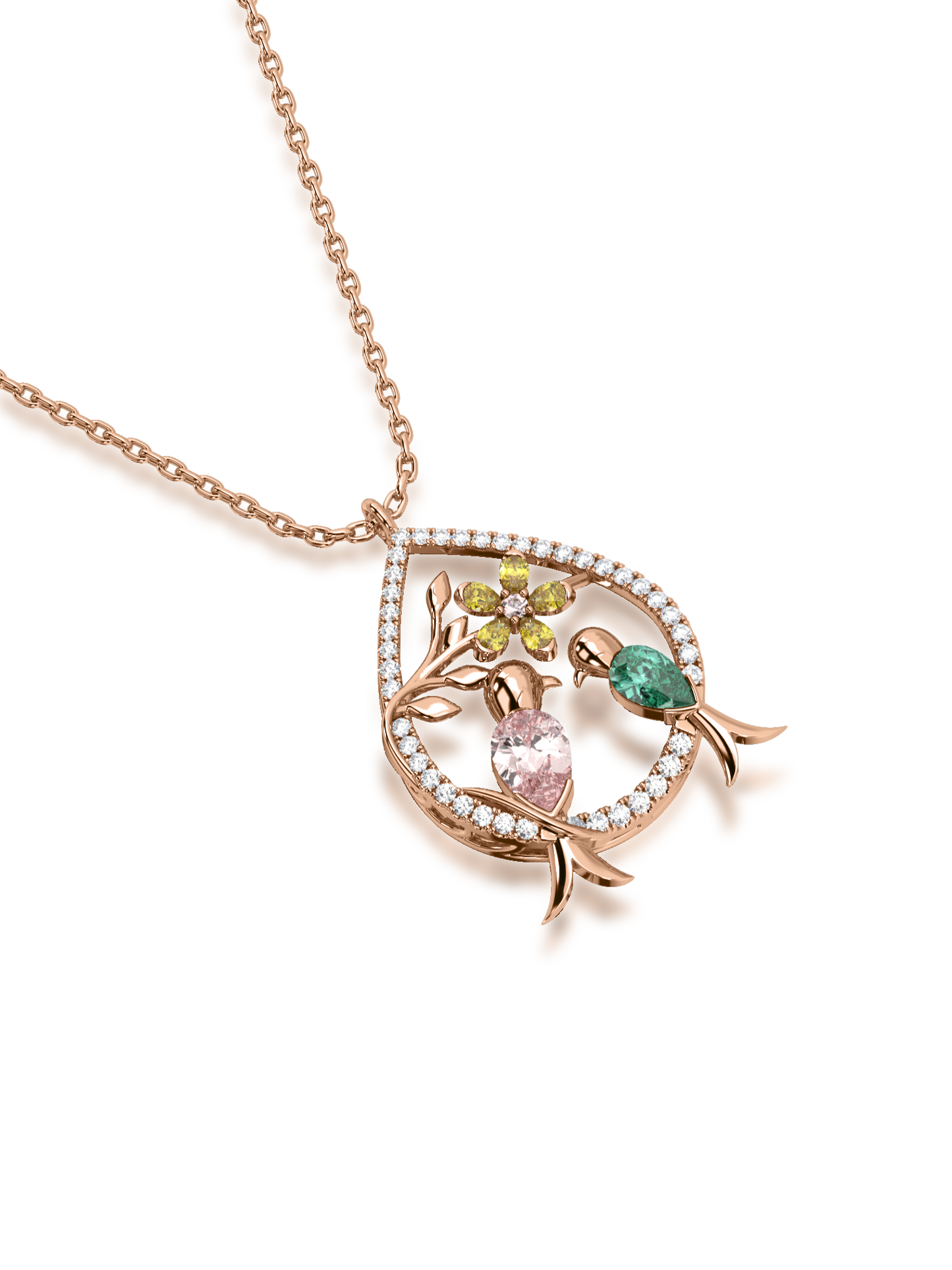 Bloom Pear Medallion Pendant