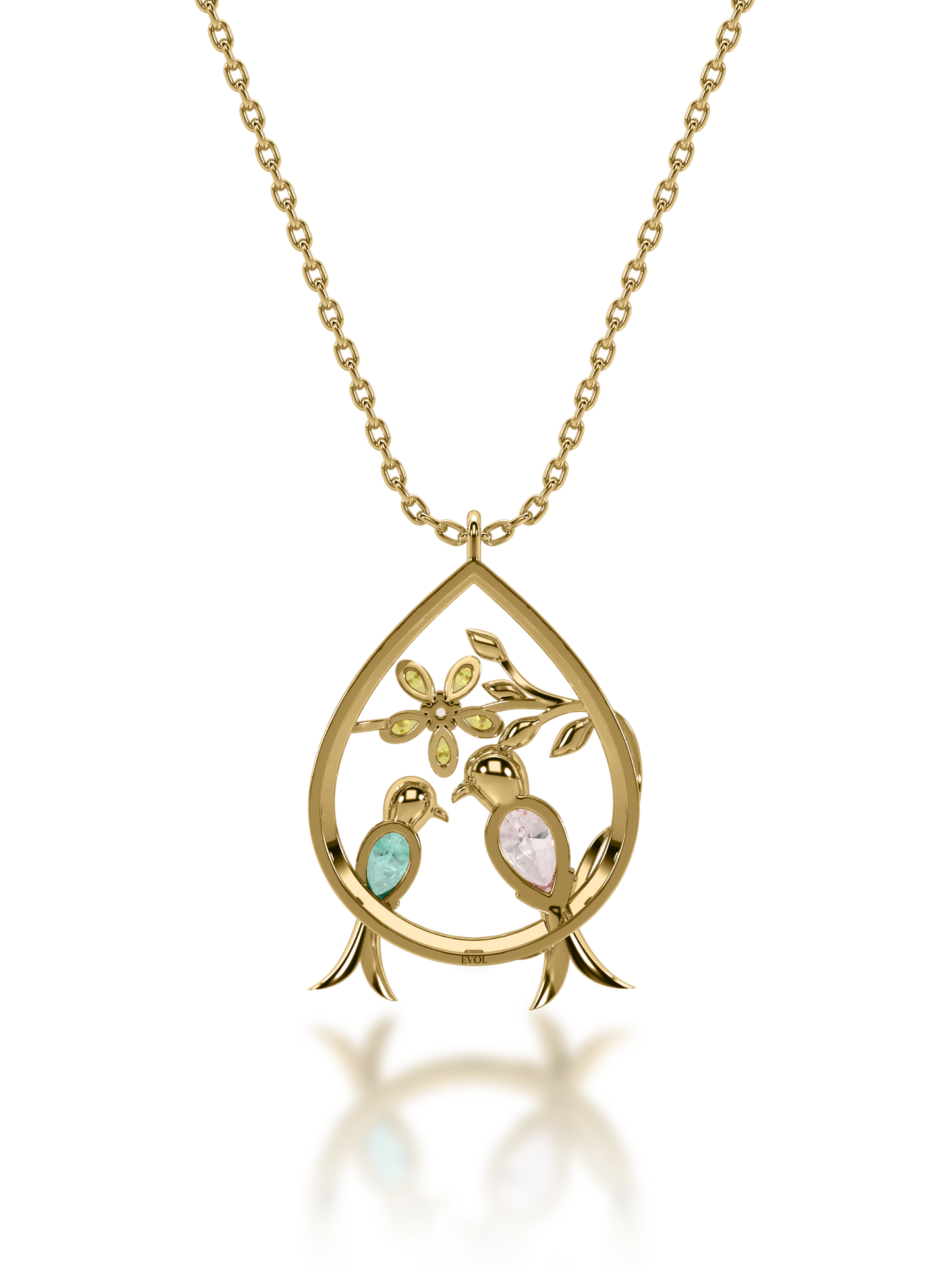 Bloom Pear Medallion Pendant
