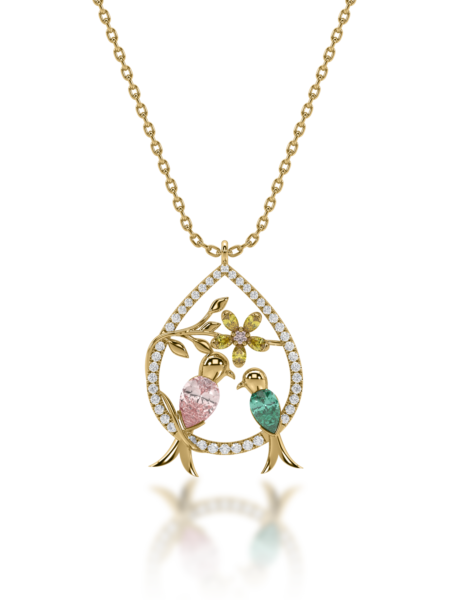 Bloom Pear Medallion Pendant