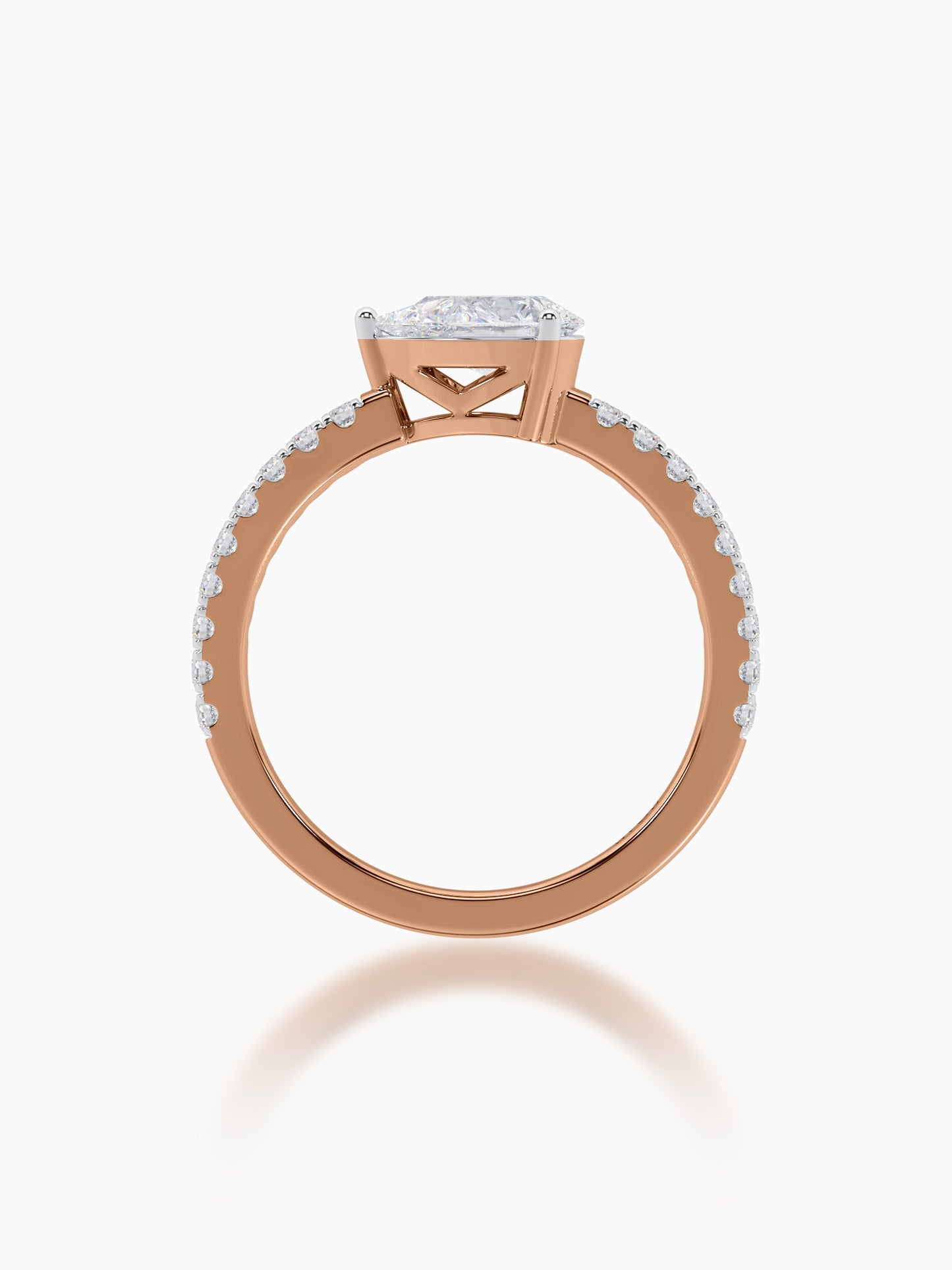 Pear Diamond Accent Ring