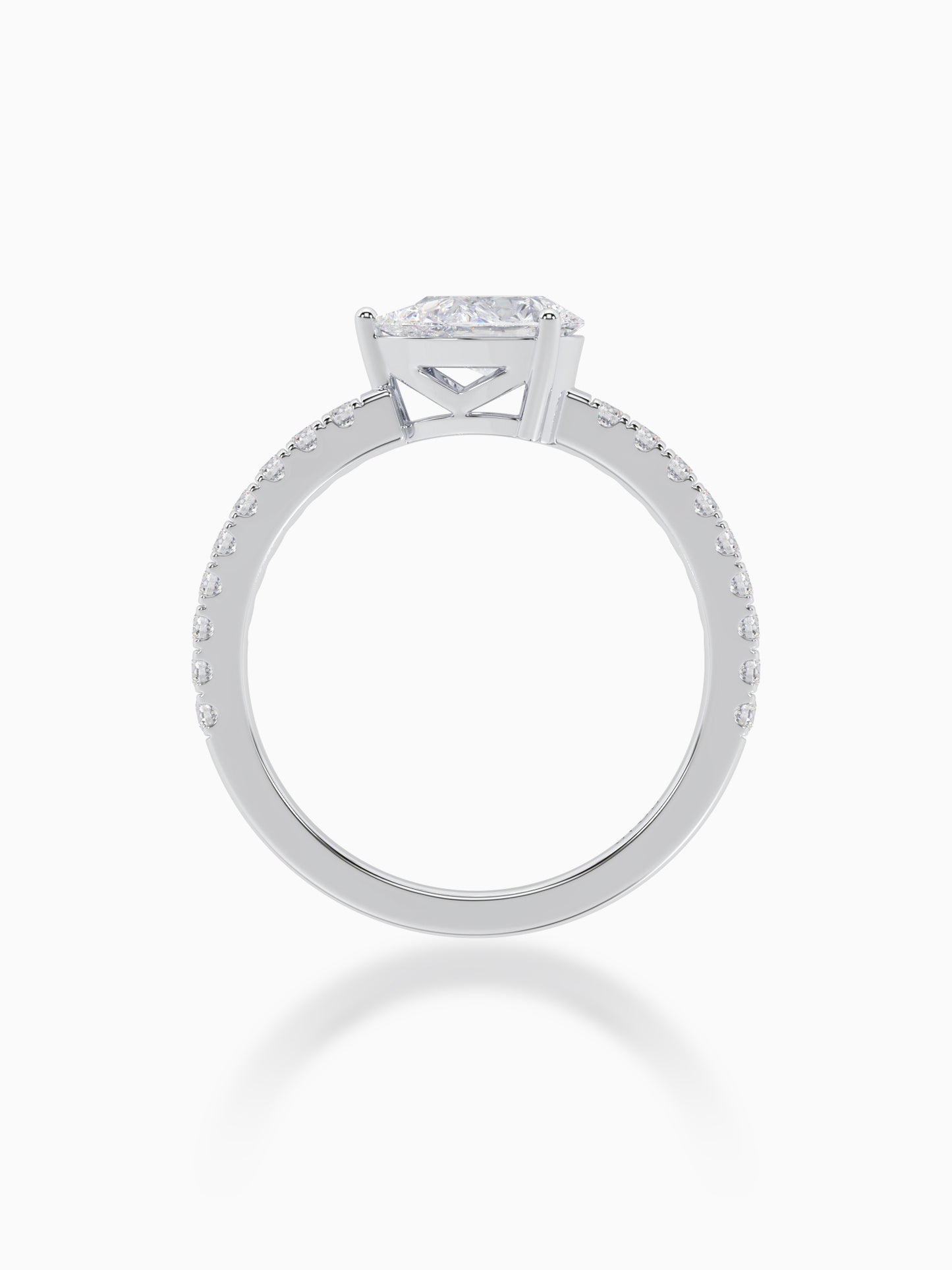 Pear Diamond Accent Ring