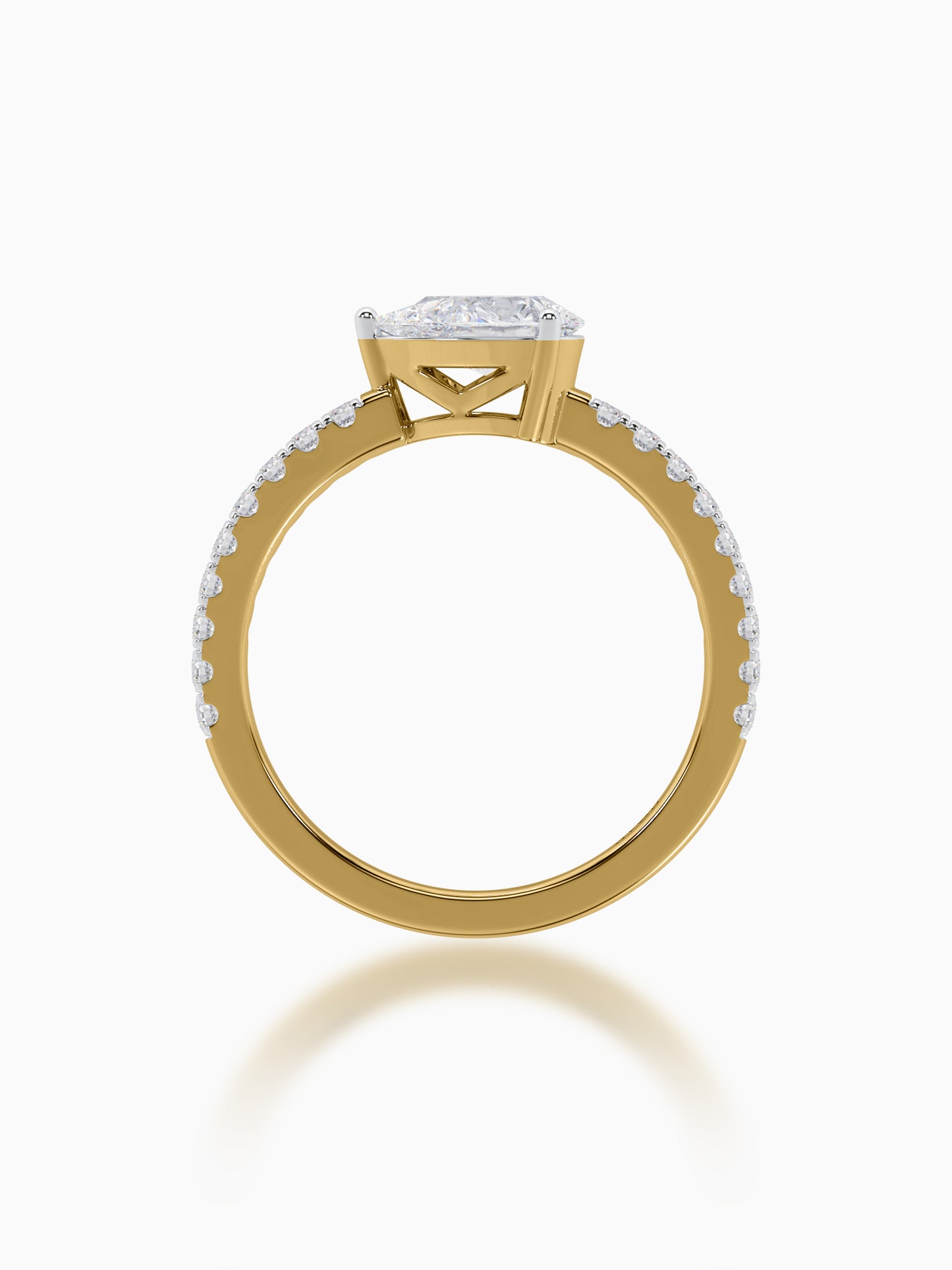 Pear Diamond Accent Ring