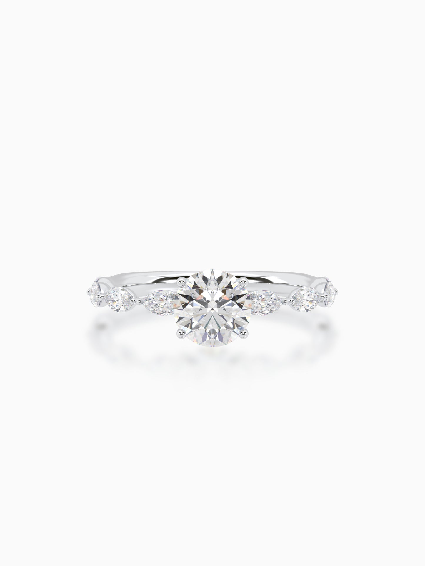 Glowing horizon diamond ring