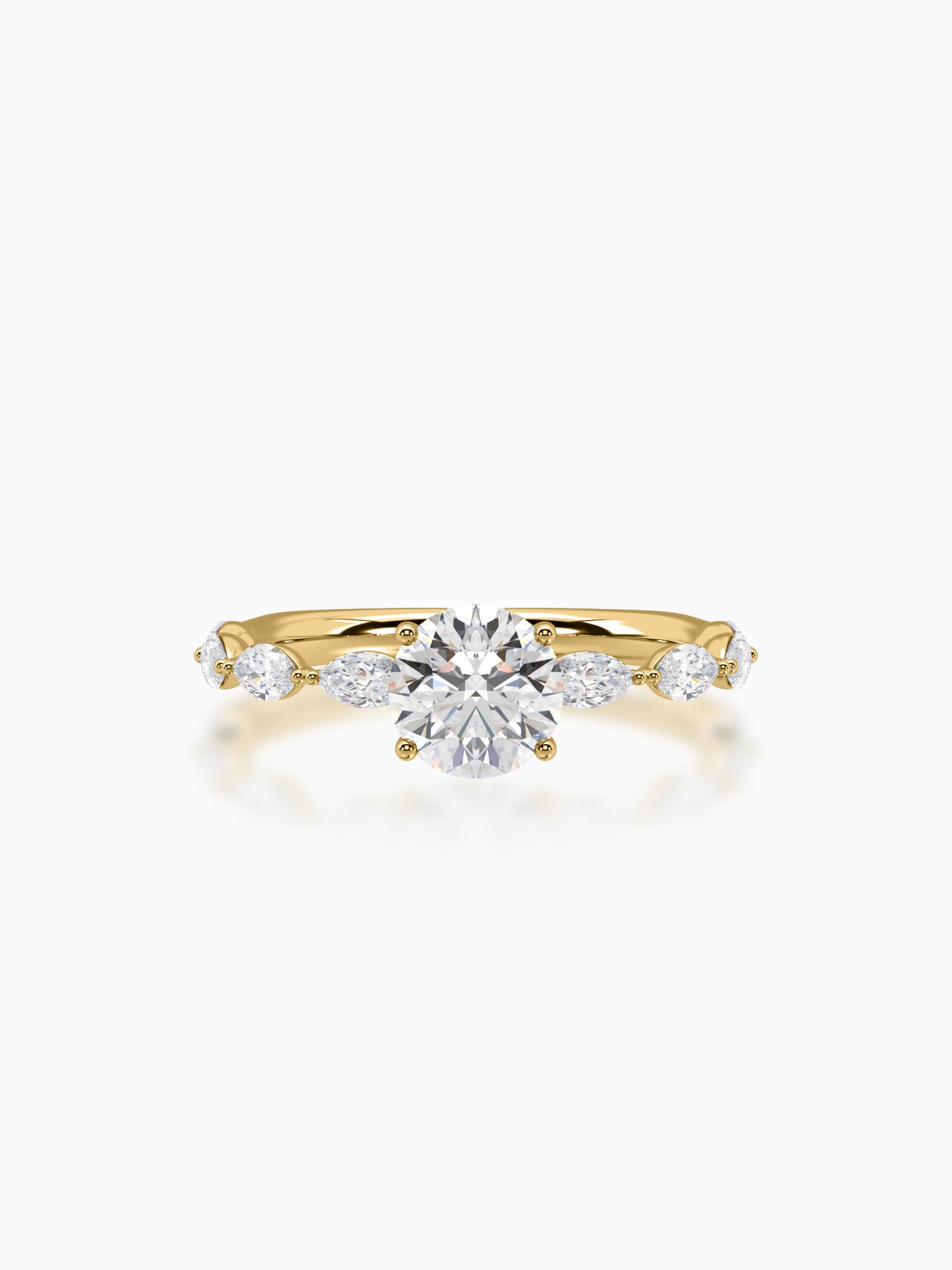 Glowing horizon diamond ring