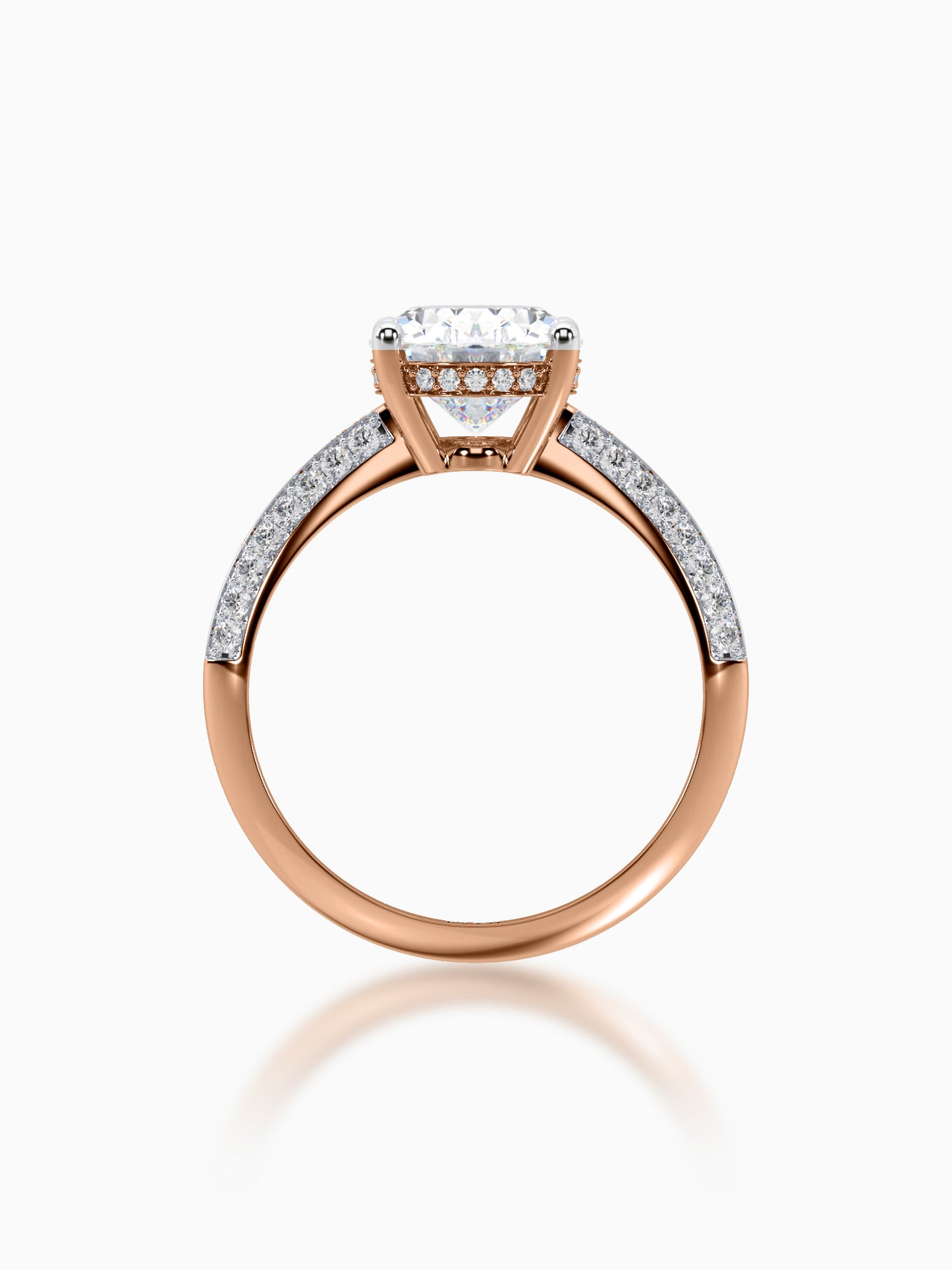 Radiant bloom diamond ring