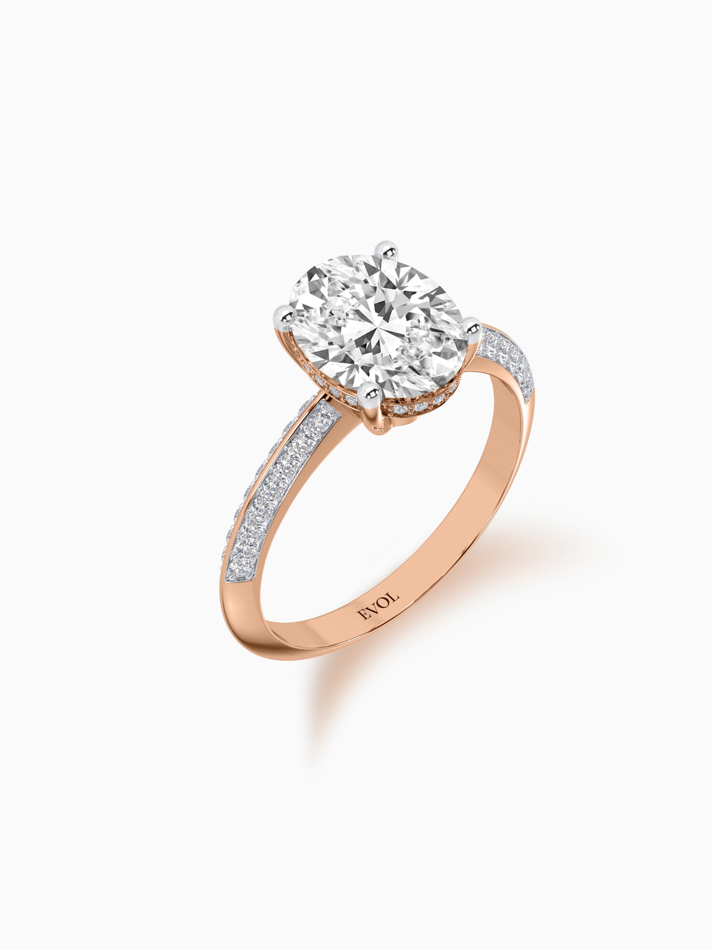 Radiant bloom diamond ring