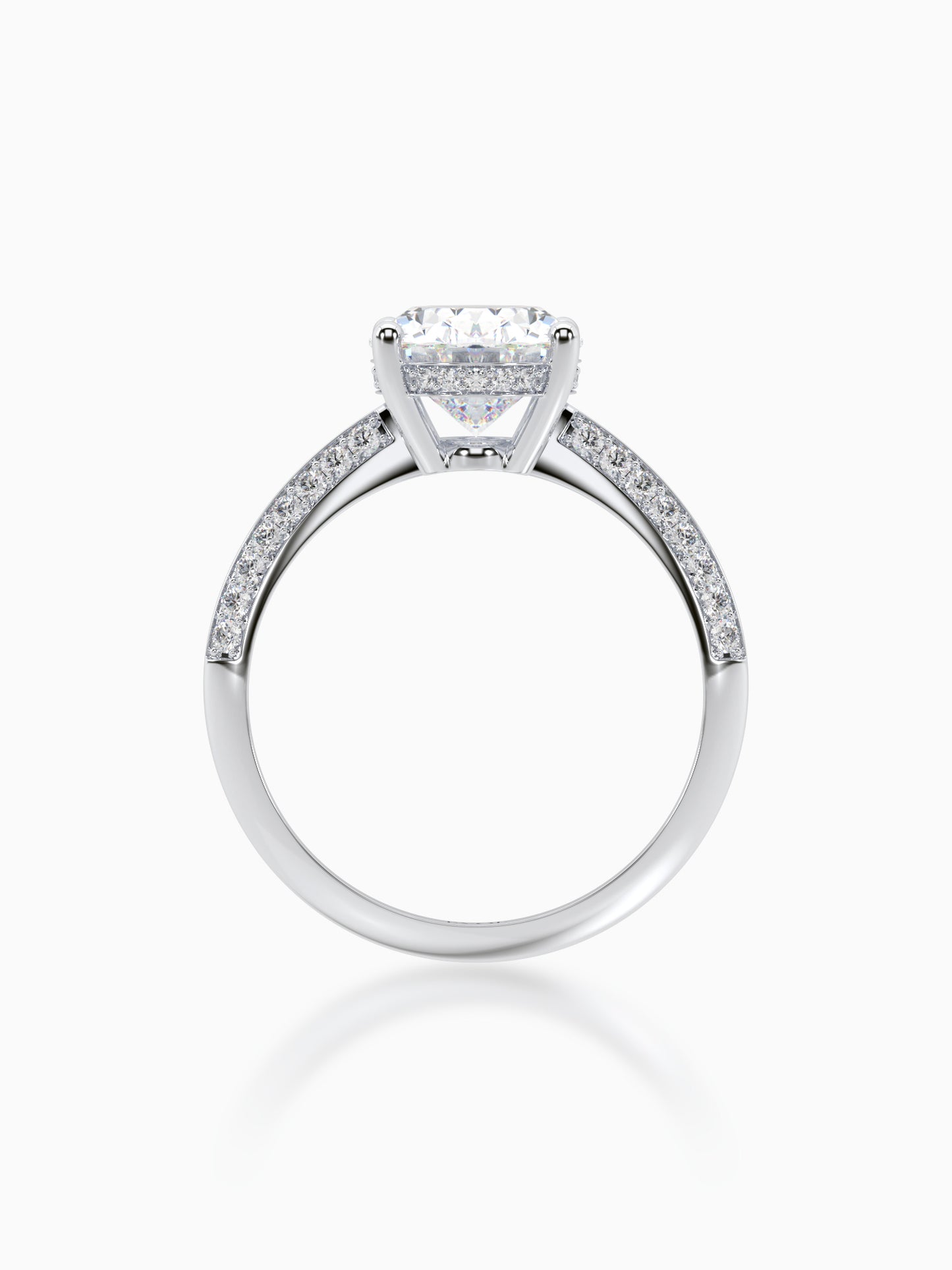 Radiant bloom diamond ring