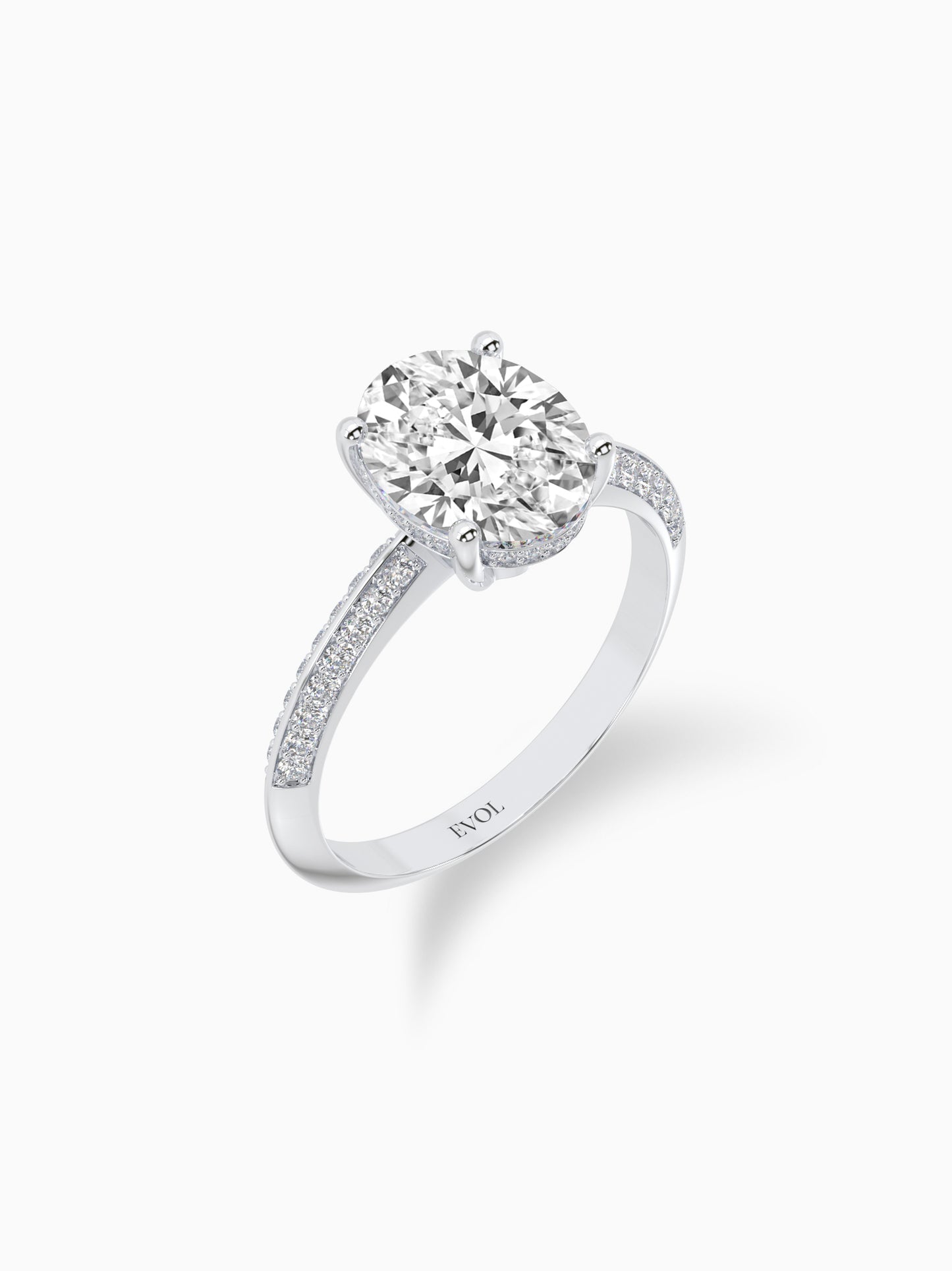 Radiant bloom diamond ring