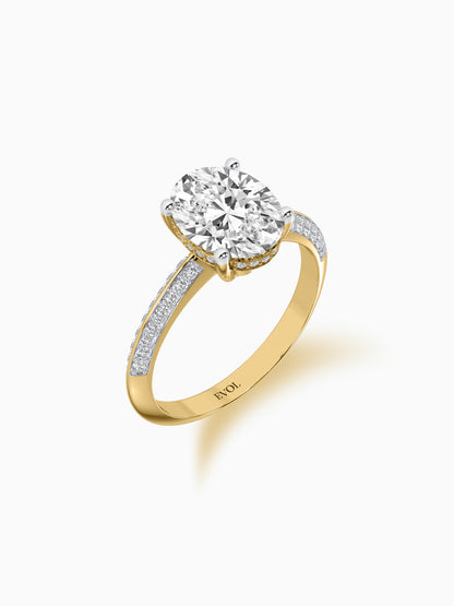 Radiant bloom diamond ring