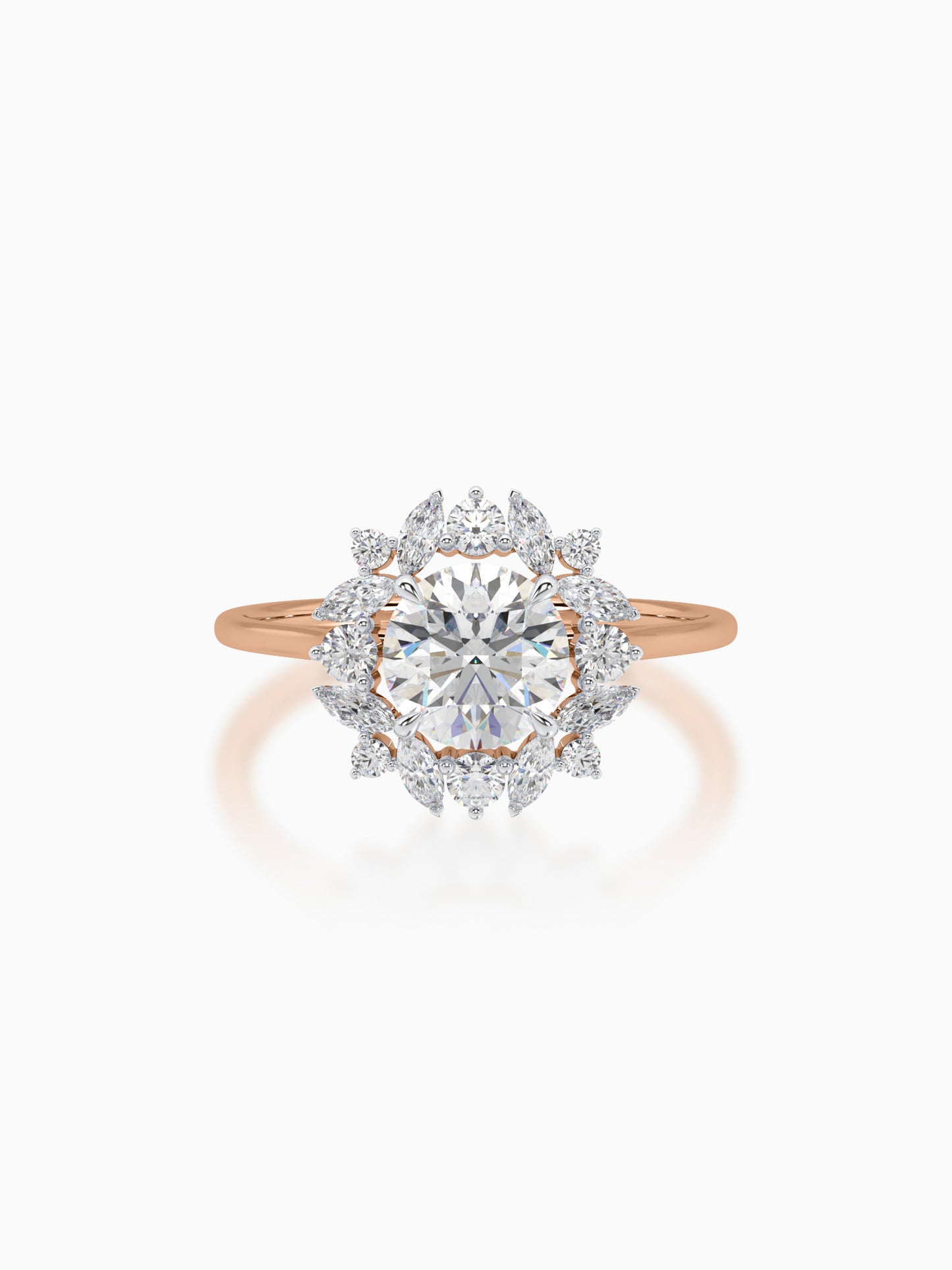 Timeless floral diamond ring